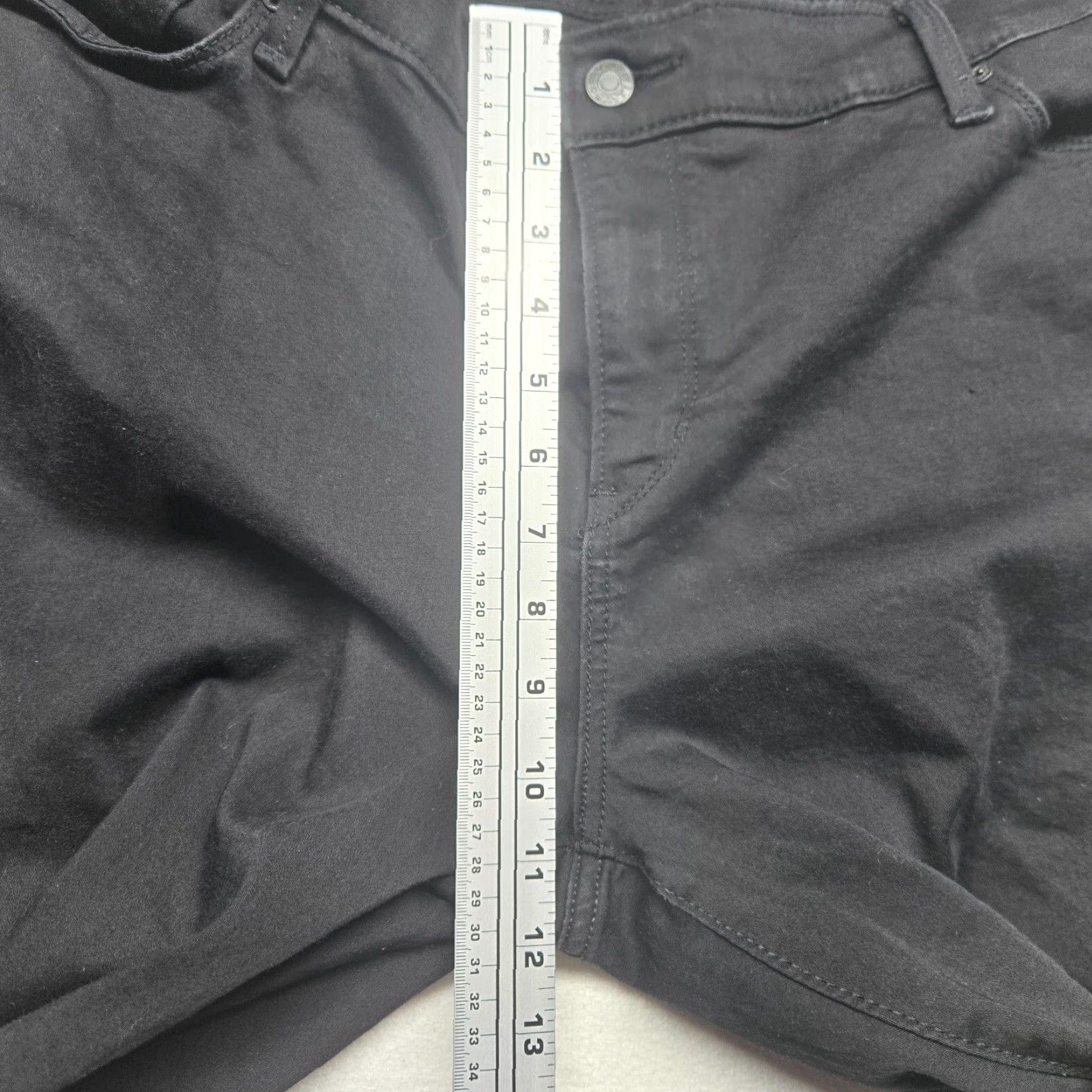 Levi's Levi's Signature Black High-Rise Curvy Straight Denim Jeans Adult Women's 24L Size 42" / US 20 - 7 Thumbnail