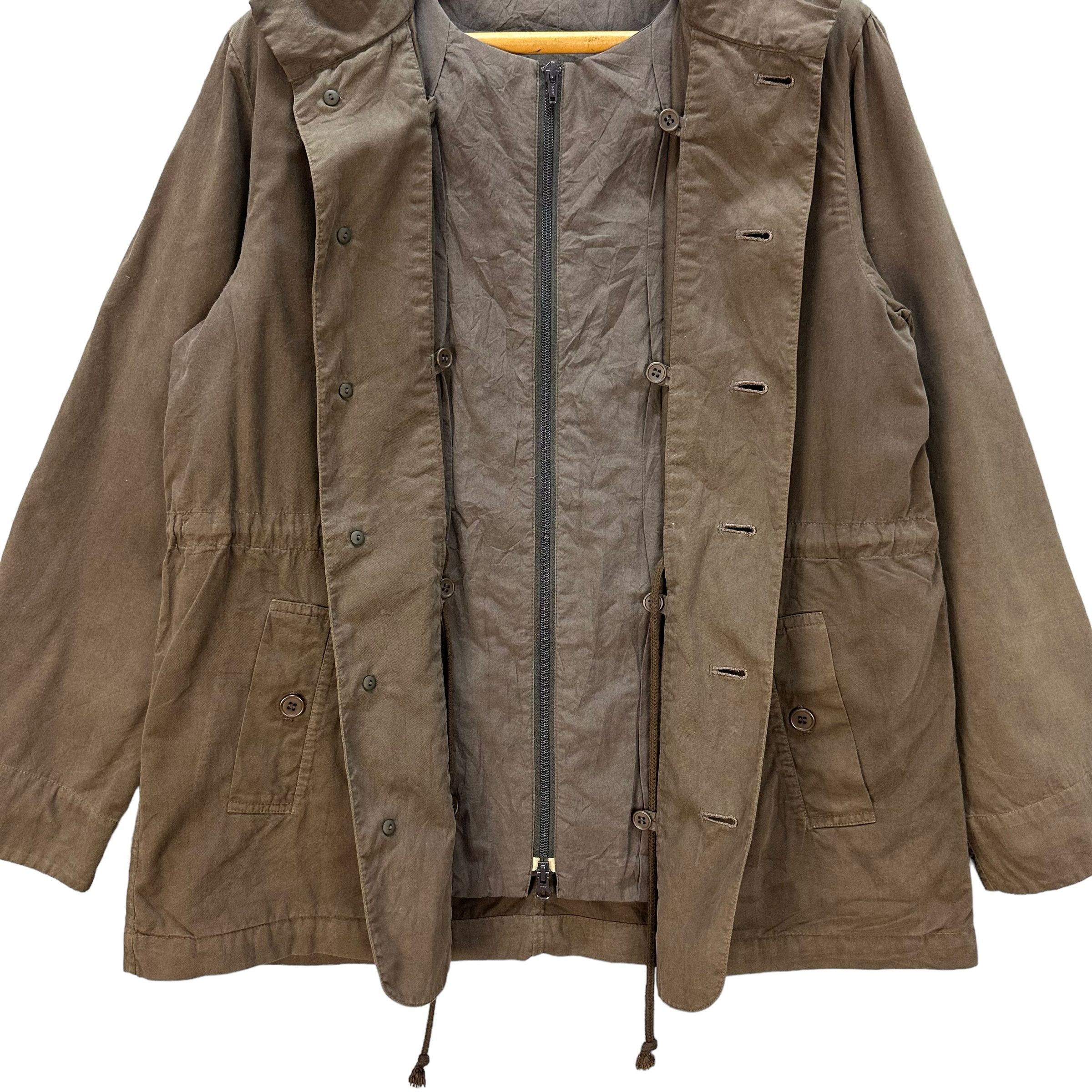 Issey Miyake PLANTATION BY ISSEY MIYAKE DOUBLE LAYER COAT JACKET #9027-49 Size US M / EU 48-50 / 2 - 6 Thumbnail