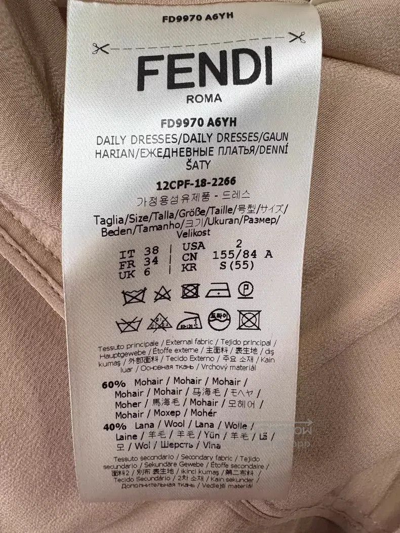 Fendi Fendi Khaki Floral Beaded Openwork Pleated Strapless Dress Size XS / US 0-2 / IT 36-38 - 7 Thumbnail