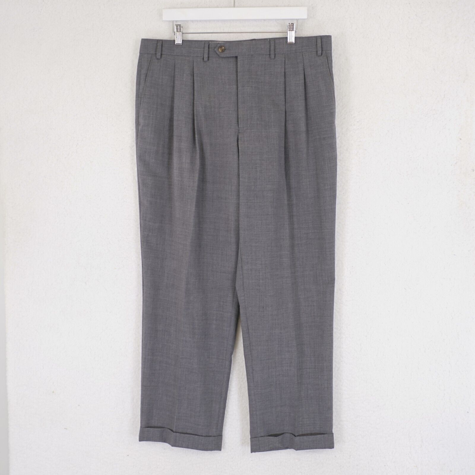 Lauren Ralph Lauren DAMAGED Lauren Ralph Lauren Super 100s Wool Gray Dress Pants Size 36R - 1 Thumbnail