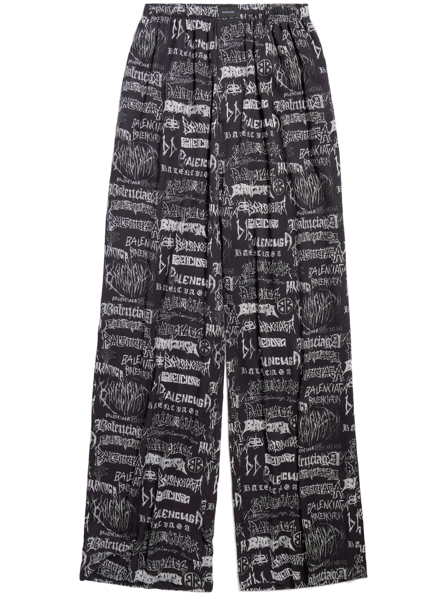 Balenciaga DIY Metal Allover Pyjama Pant in Black Size US 32 / EU 48 - 1 Thumbnail