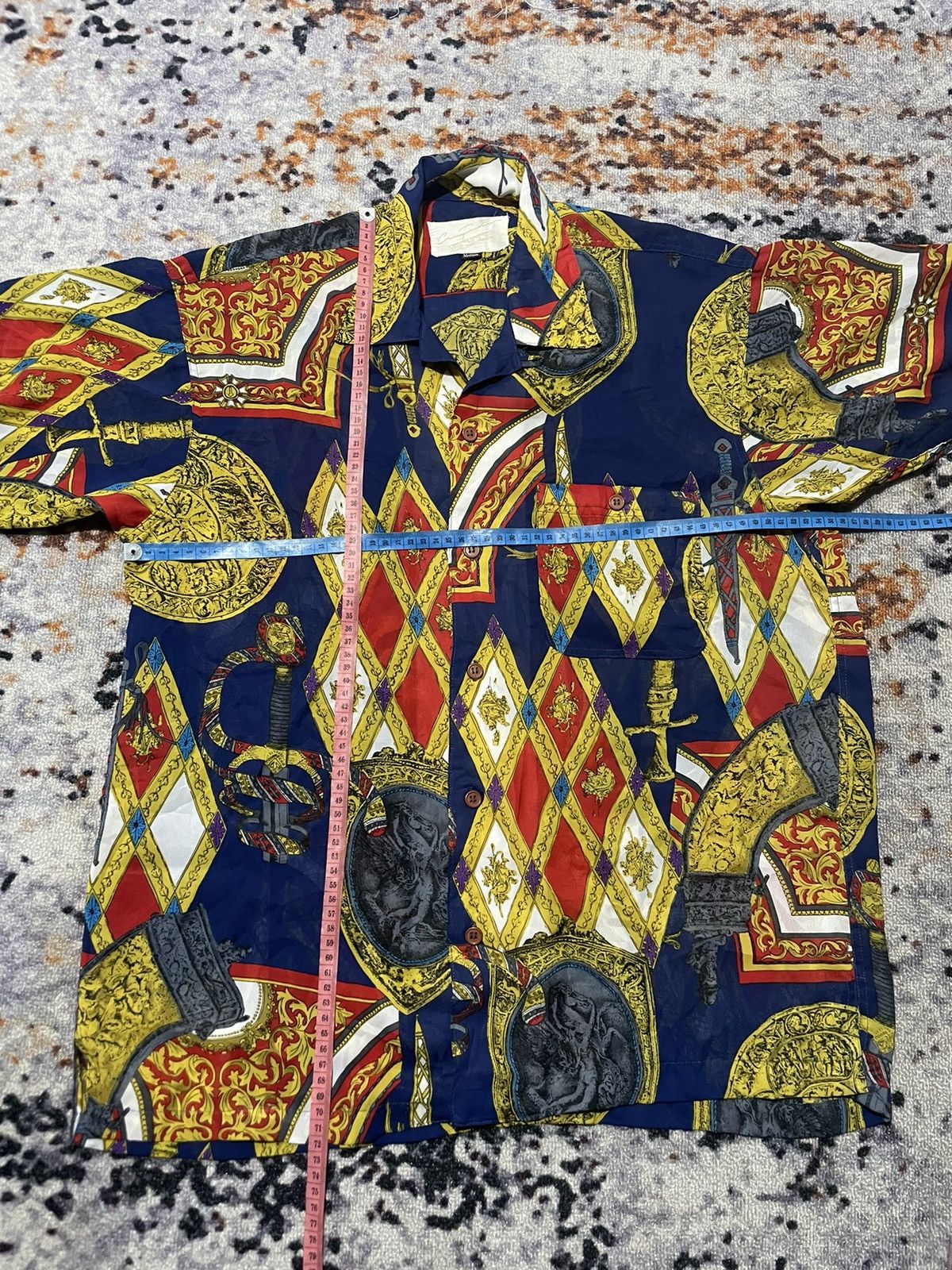 Japanese Brand × Vintage Vintage Shirt Silk patern romawi Hermes scarf print style Size US L / EU 52-54 / 3 - 7 Thumbnail