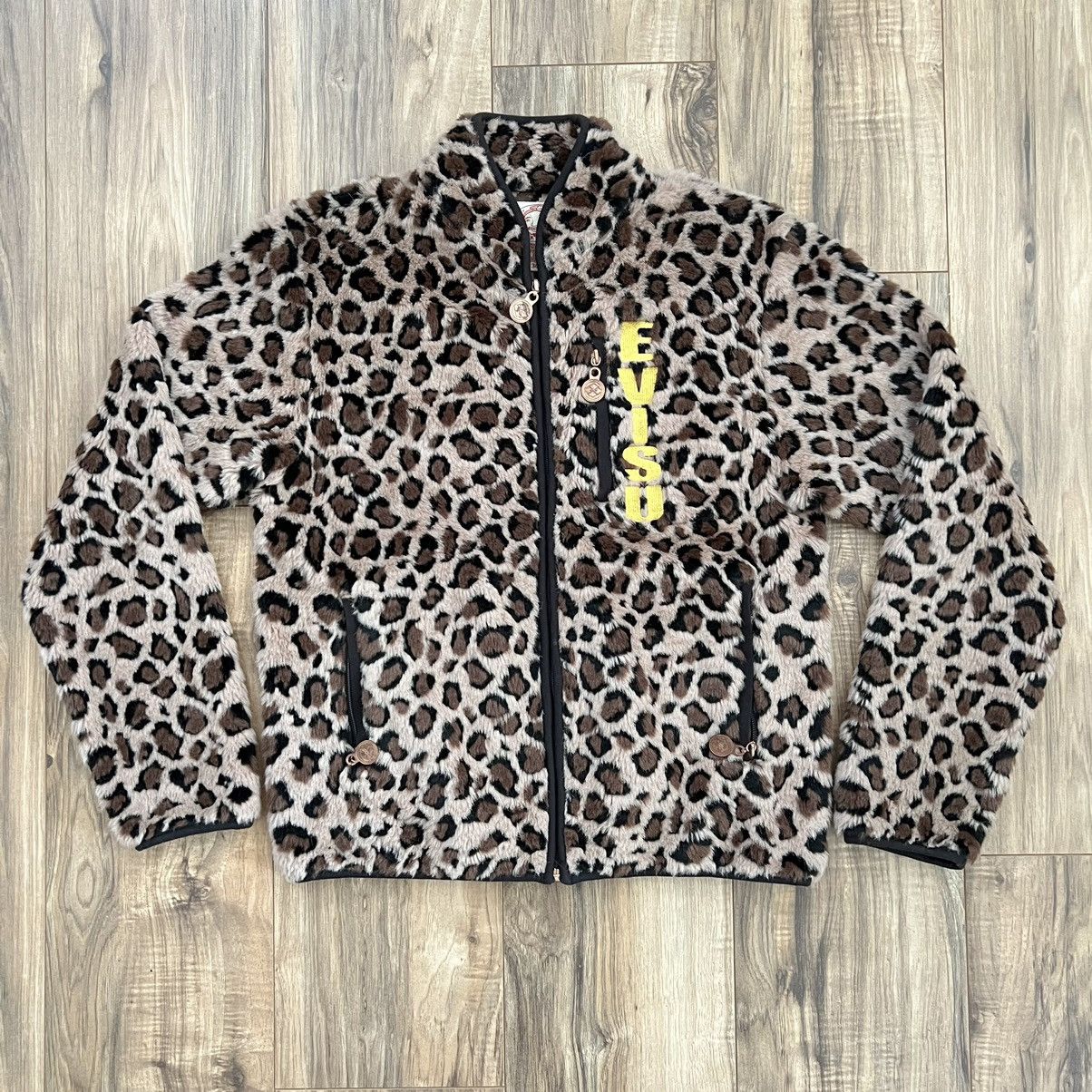 Evisu ?? Vintage Evisu Cheetah Fleece Jacket Grailed