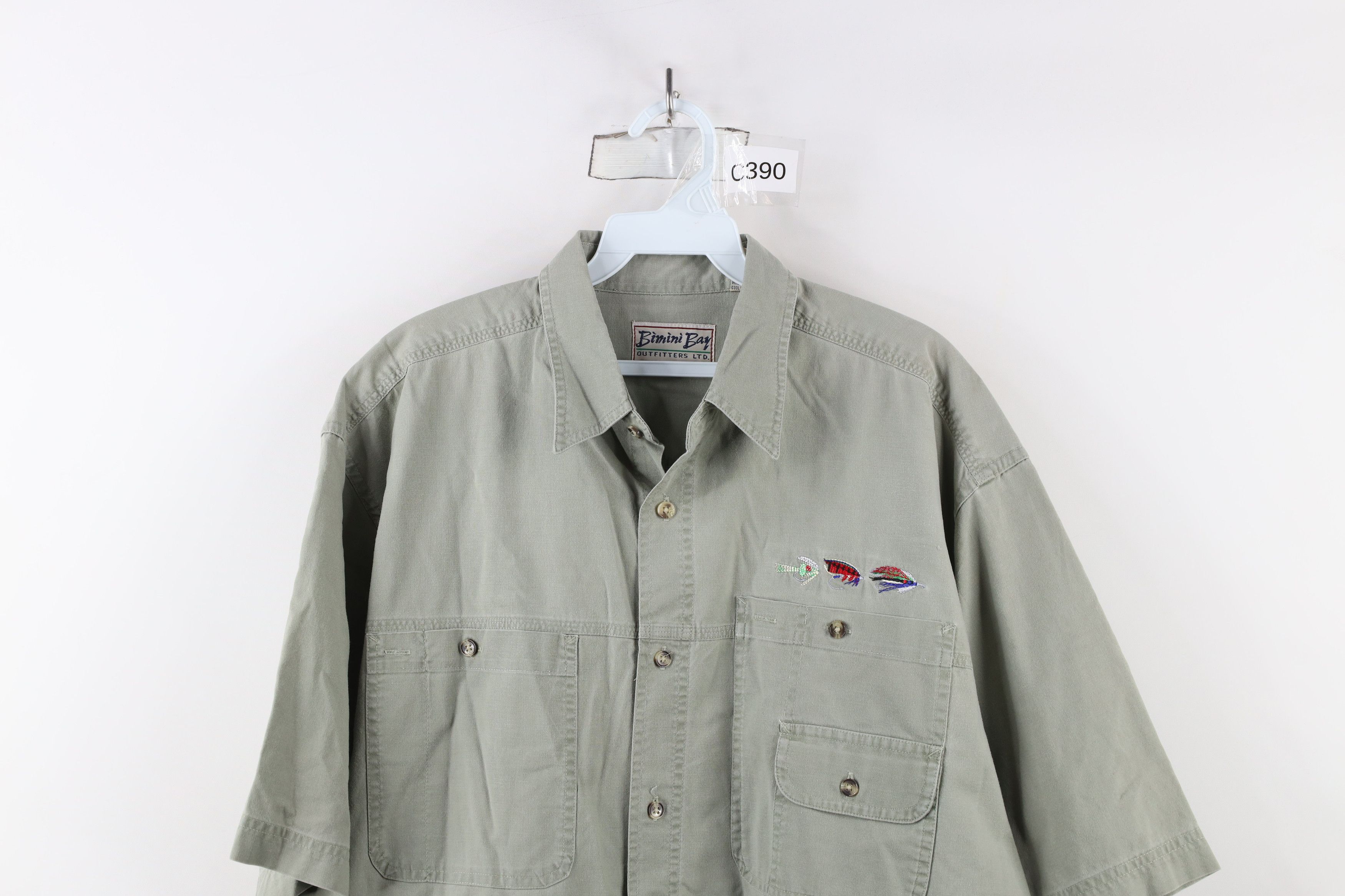Vintage Vintage 90s Streetwear Stonewash Flyfishing Button Shirt Size US L / EU 52-54 / 3 - 2 Thumbnail