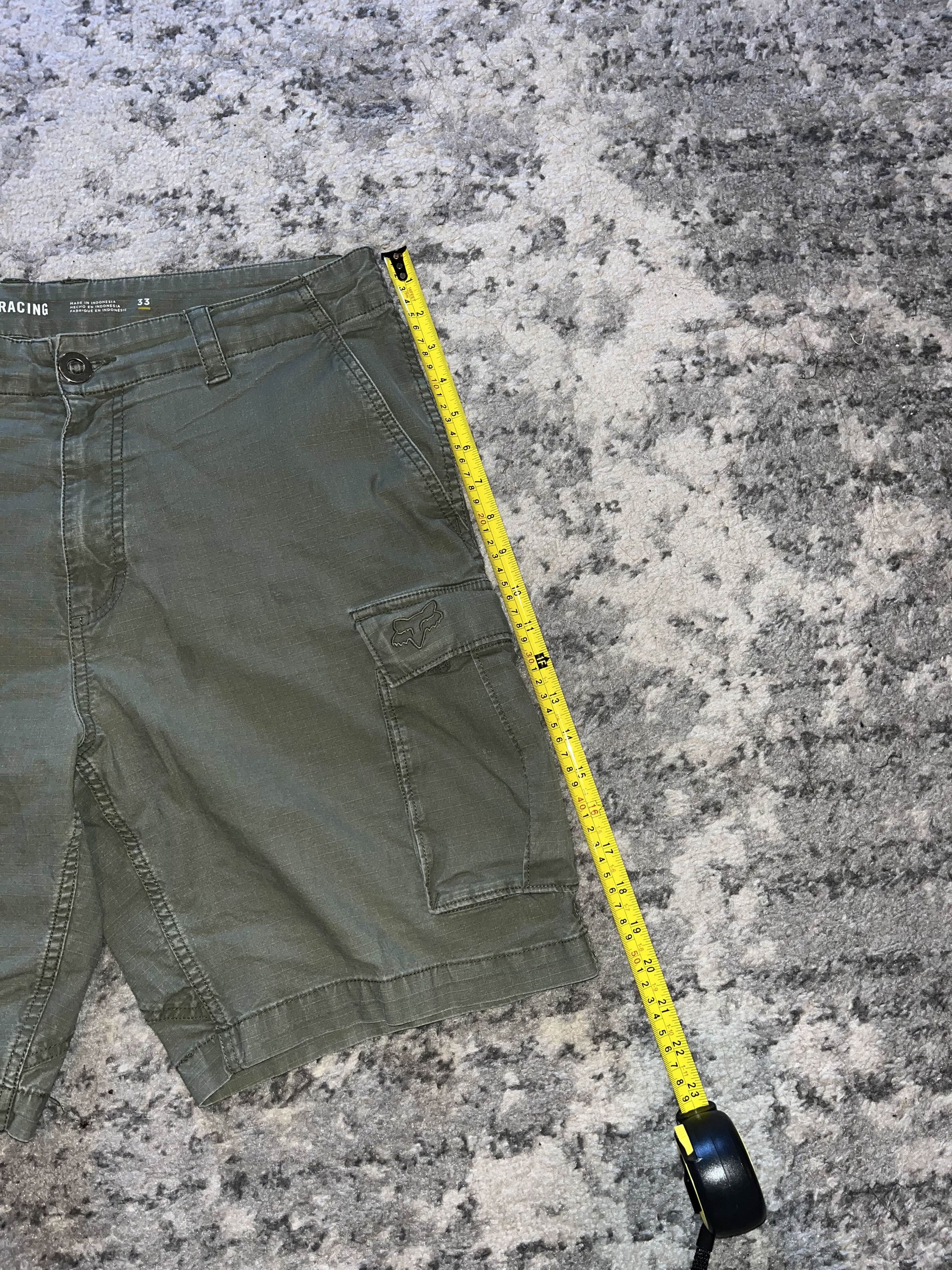Fox Racing 2000’s Army Green Fox Racing Cargo Shorts Size US 33 - 7 Thumbnail