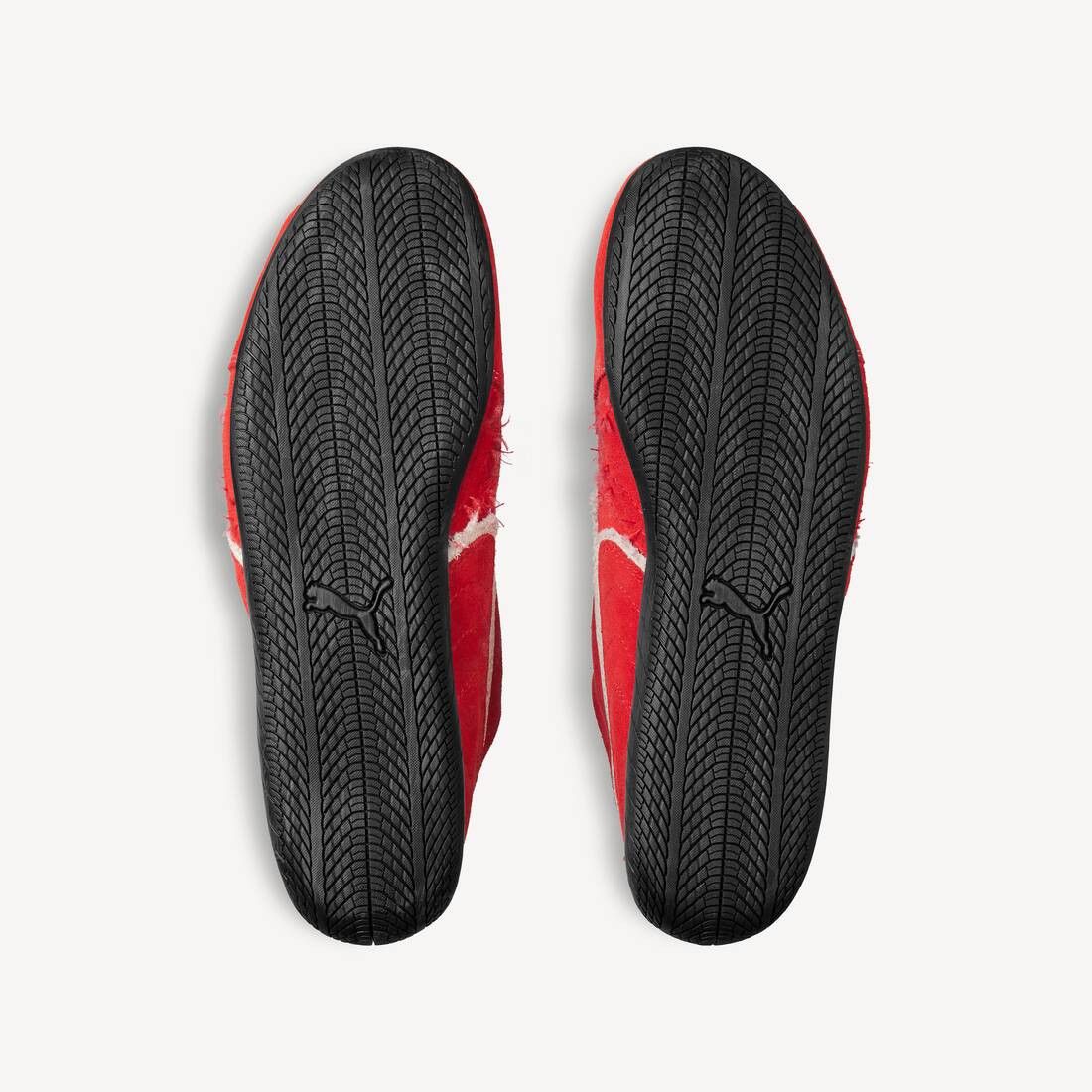Balenciaga × Puma o1w1db10326 Speedcat Suede Sneakers in Red/White Size US 5.5 / EU 38 - 6 Thumbnail