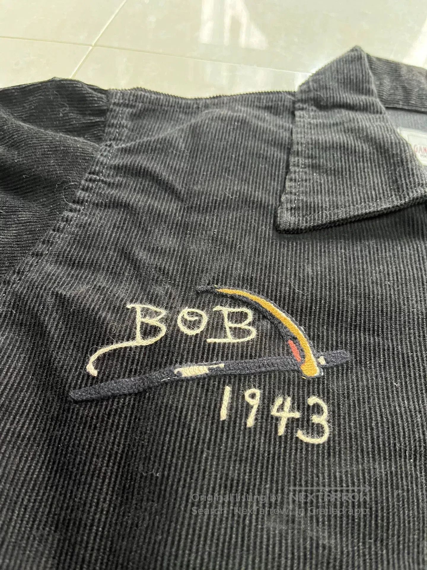 Japanese Brand GANGSTERVILLE Corduroy Jacket with Embroidery. Size US S / EU 44-46 / 1 - 3 Thumbnail
