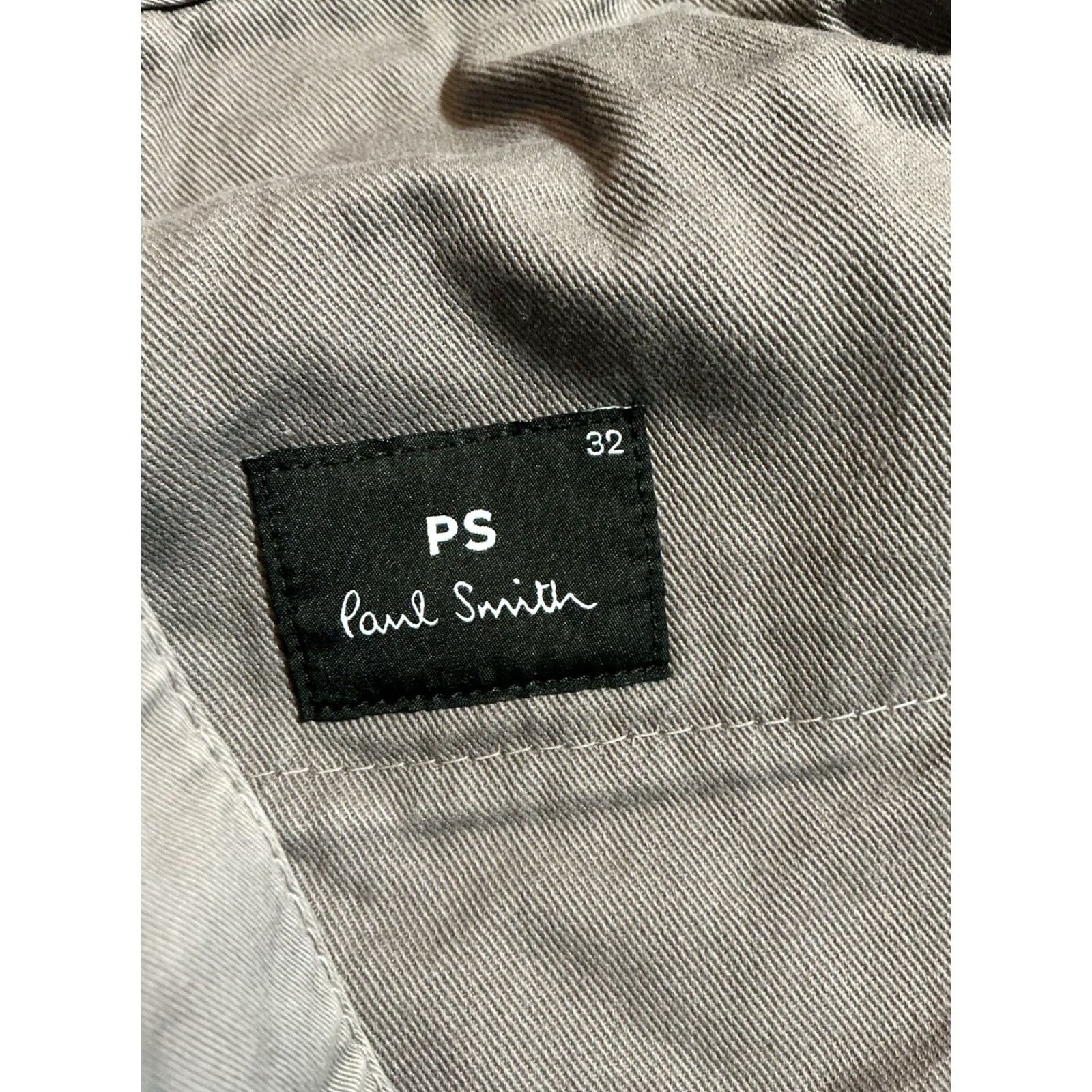 Paul Smith Paul Smith Chino Pants Mens Flat Front Organic Cotton Twill Gray 32 Regular Classic Casual Size US 32 / EU 48 - 4 Thumbnail