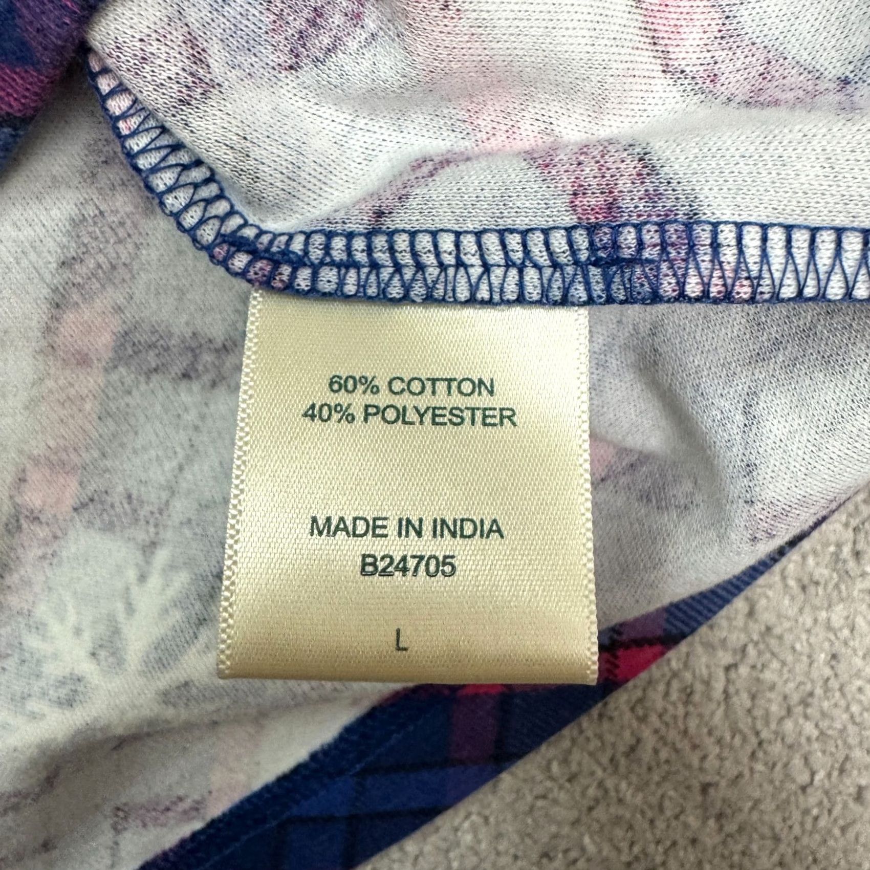 Blair Blair Plaid Long Sleeve Shirt Womens Large Multicolor Mock Neck Casual Knit Top Size L / US 10 / IT 46 - 5 Thumbnail