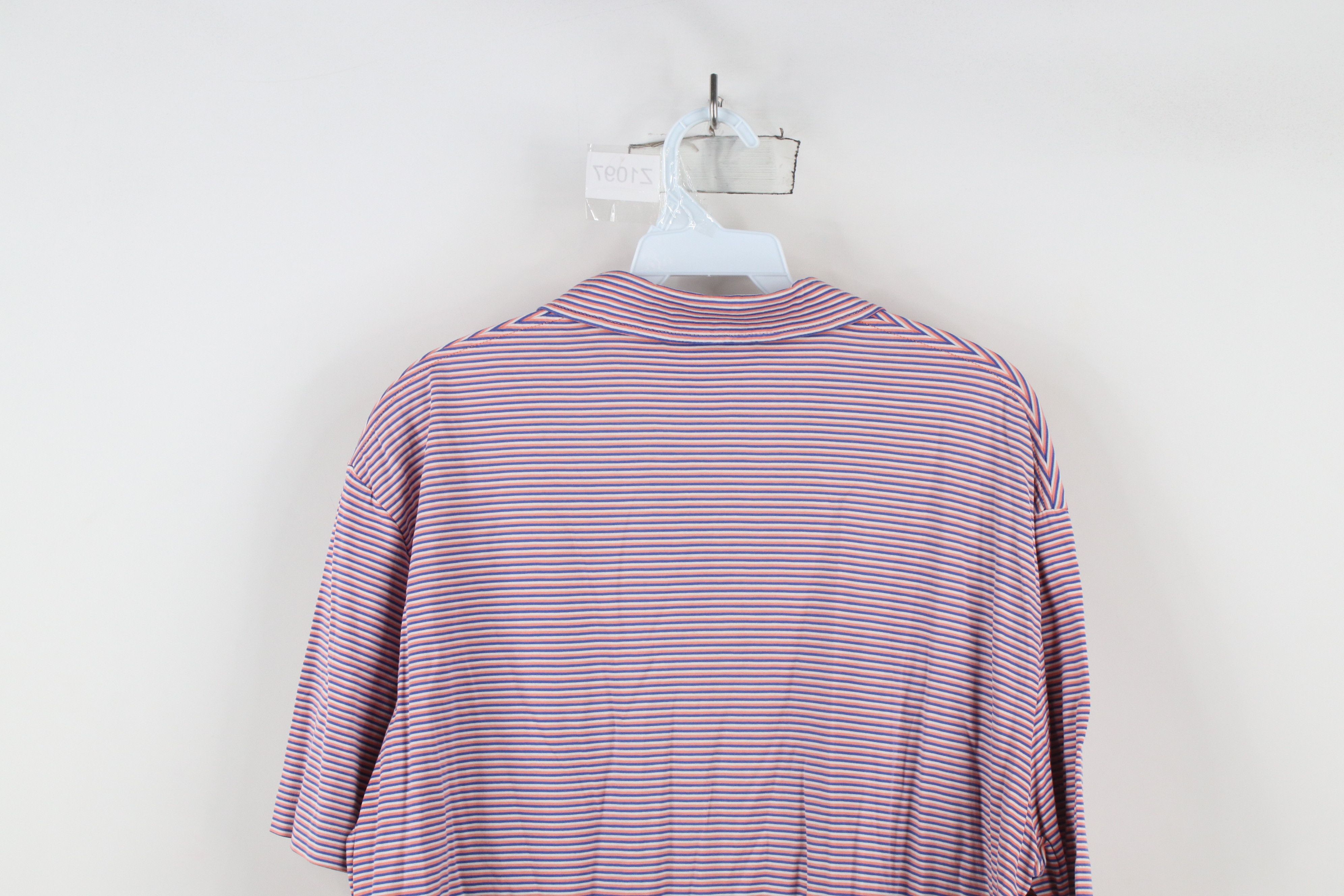 Ralph Lauren × Vintage Vintage Ralph Lauren Cotton Knit Striped Collared Polo Shirt Size US M / EU 48-50 / 2 - 8 Thumbnail