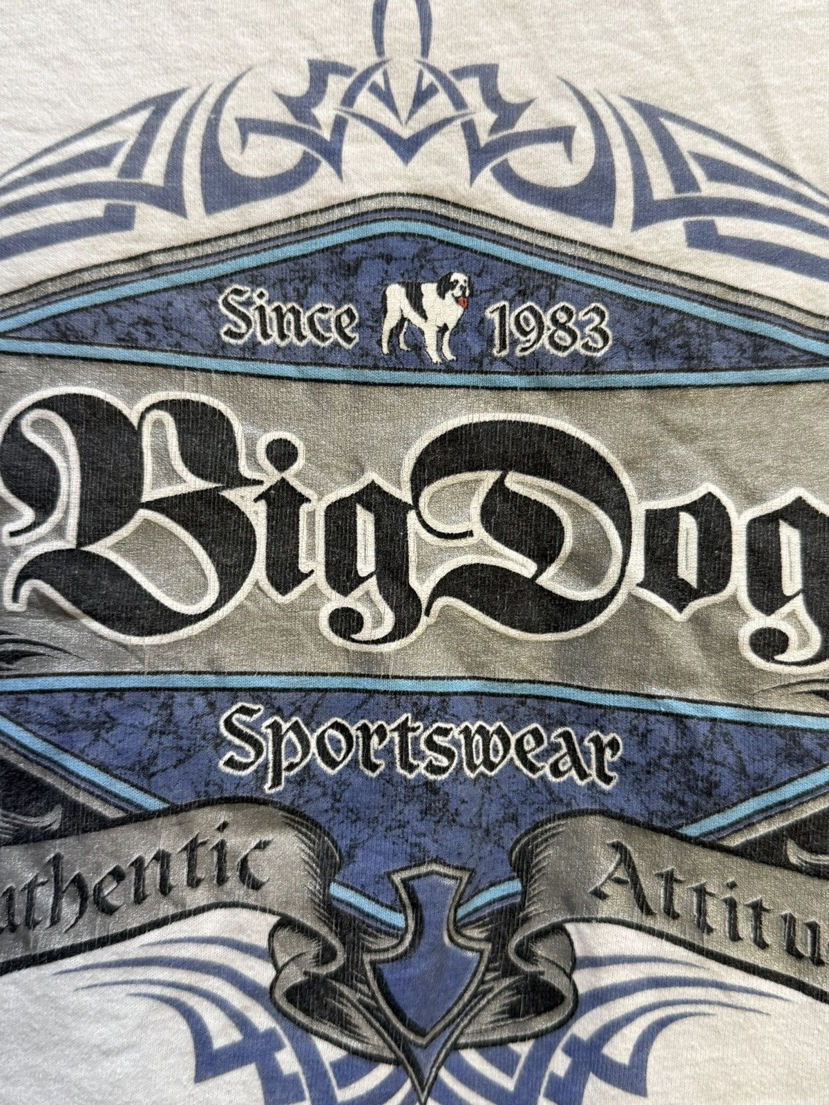 Big Dogs Vintage Big Dog Sportwear Authentic Attitude Faded Tee Size US M / EU 48-50 / 2 - 4 Thumbnail