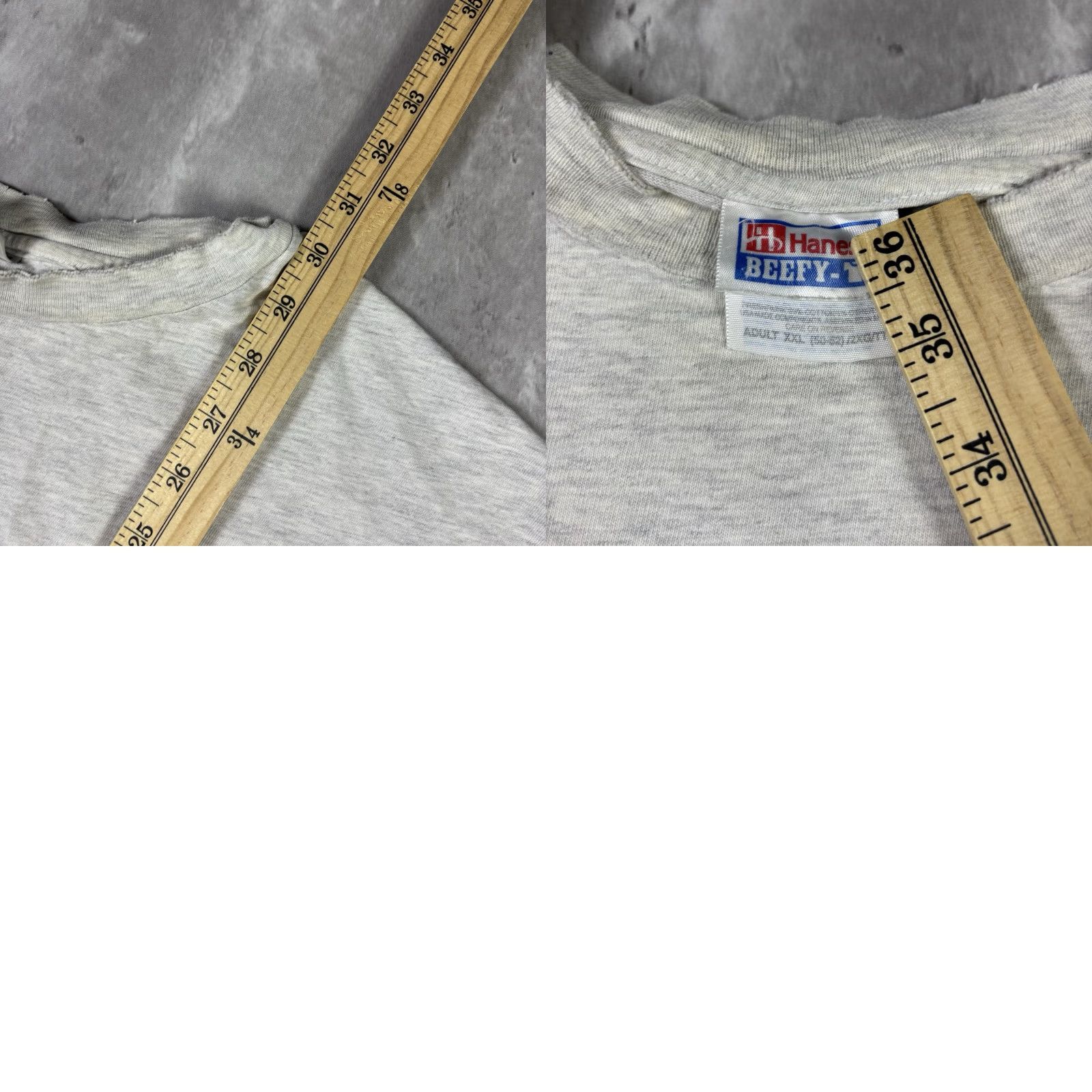 Hanes VINTAGE 90s Red Sail Sports T Shirt Adult 2XL Hanes Gray Cotton Graphic Print Short Sleeve Crew Neck Men Sports 90s Retro Vintage Mens Size US XXL / EU 58 / 5 - 11 Thumbnail