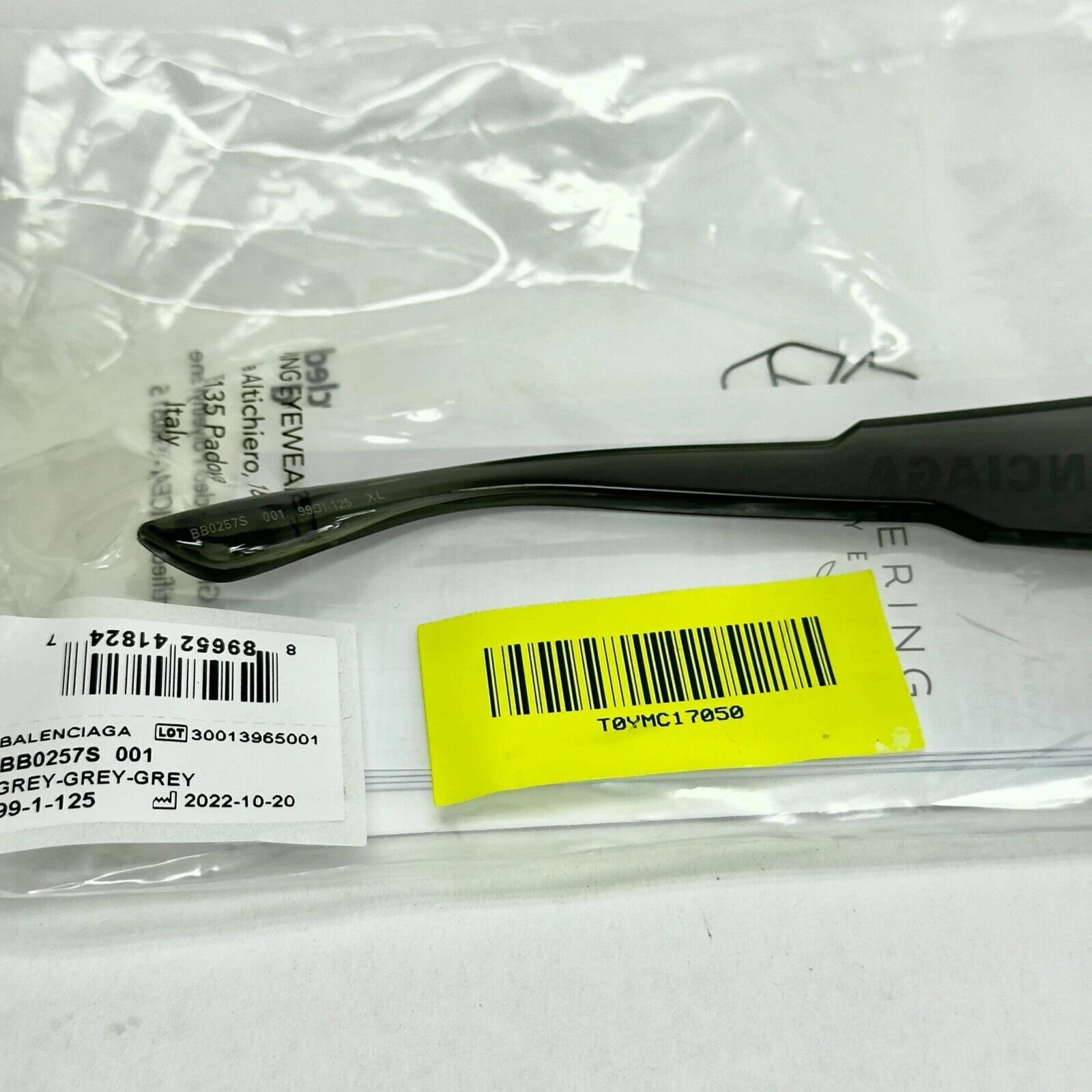 Balenciaga BALENCIAGA MONO Wrap 0257 Black Fashion Shield BB0257S 001 Size ONE SIZE - 8 Thumbnail