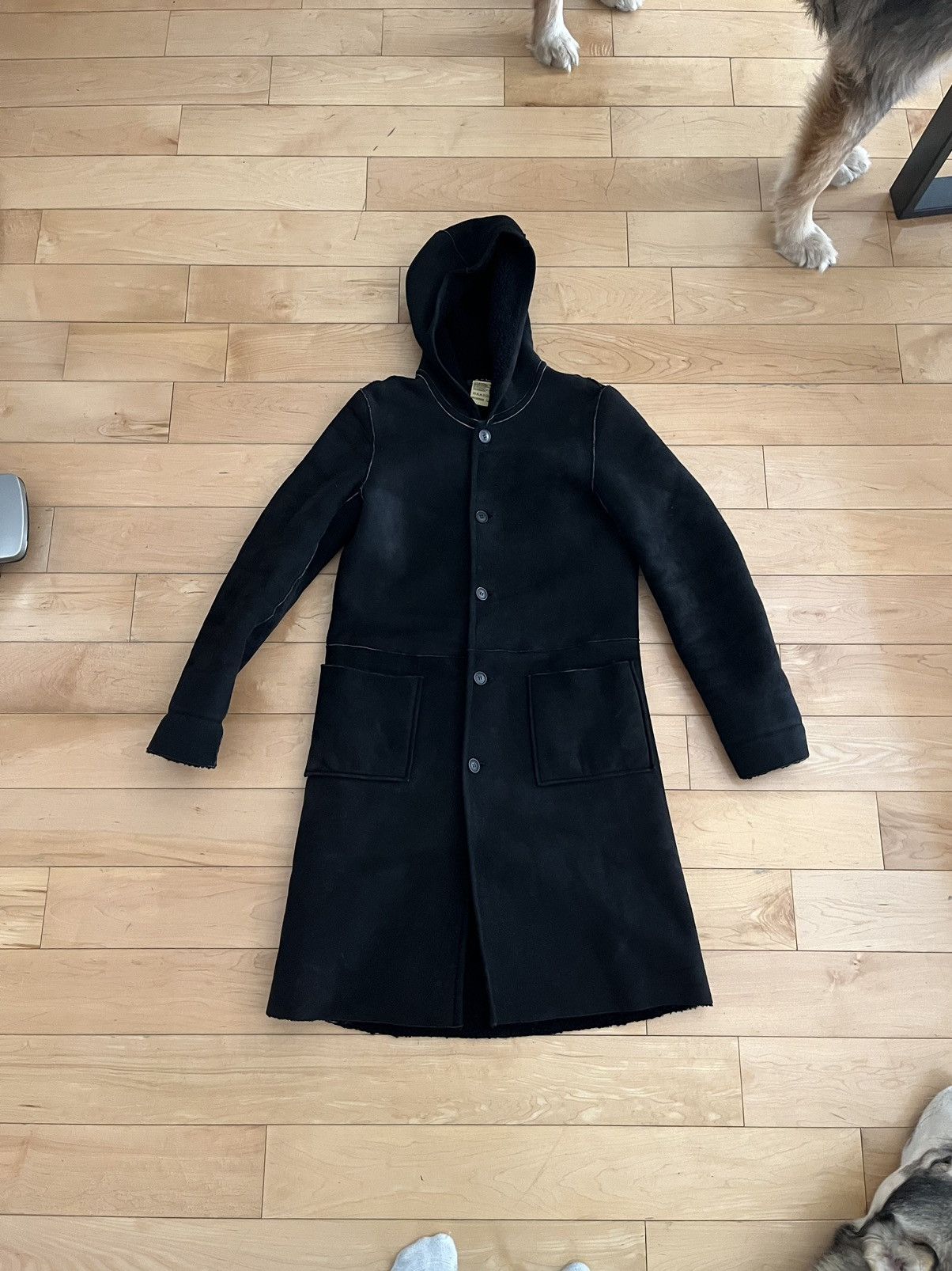 Shearling Hooded Coat - Main Image