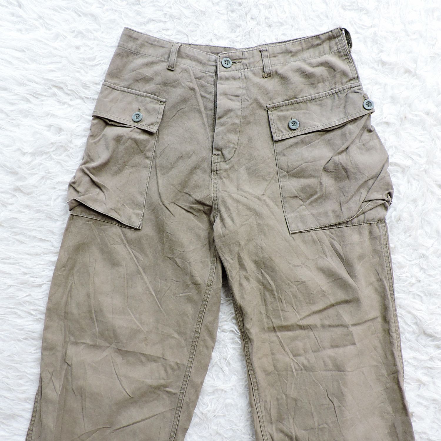 Japanese Brand 60'S TROUSERS COTTON TWILL MONKEY PANTS BY U.S.C., LTD Size US 31 - 4 Thumbnail