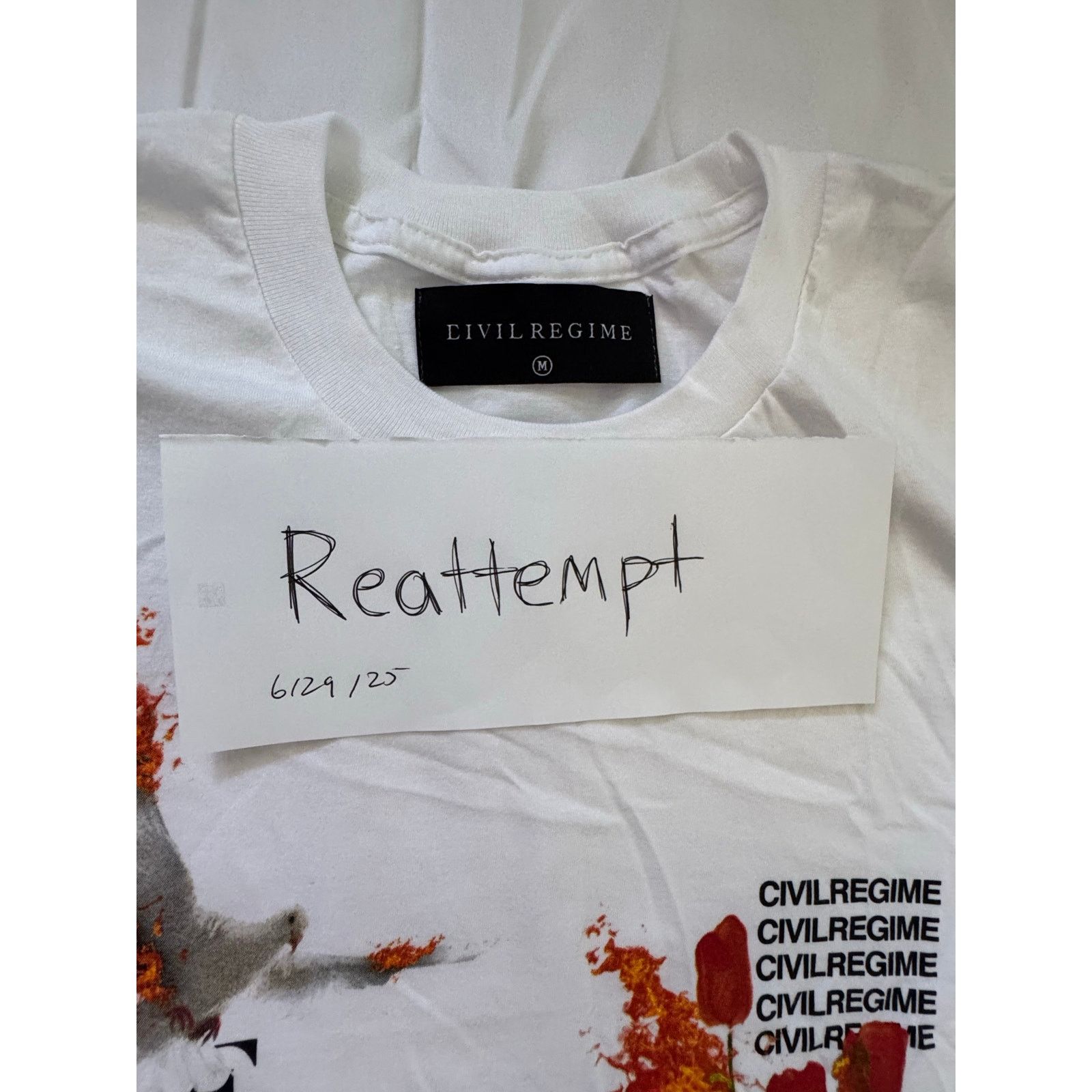Civil Regime Civil Regime Rebel Youth RARE T-Shirt *WHITE* *SIZE M* Size US M / EU 48-50 / 2 - 3 Thumbnail