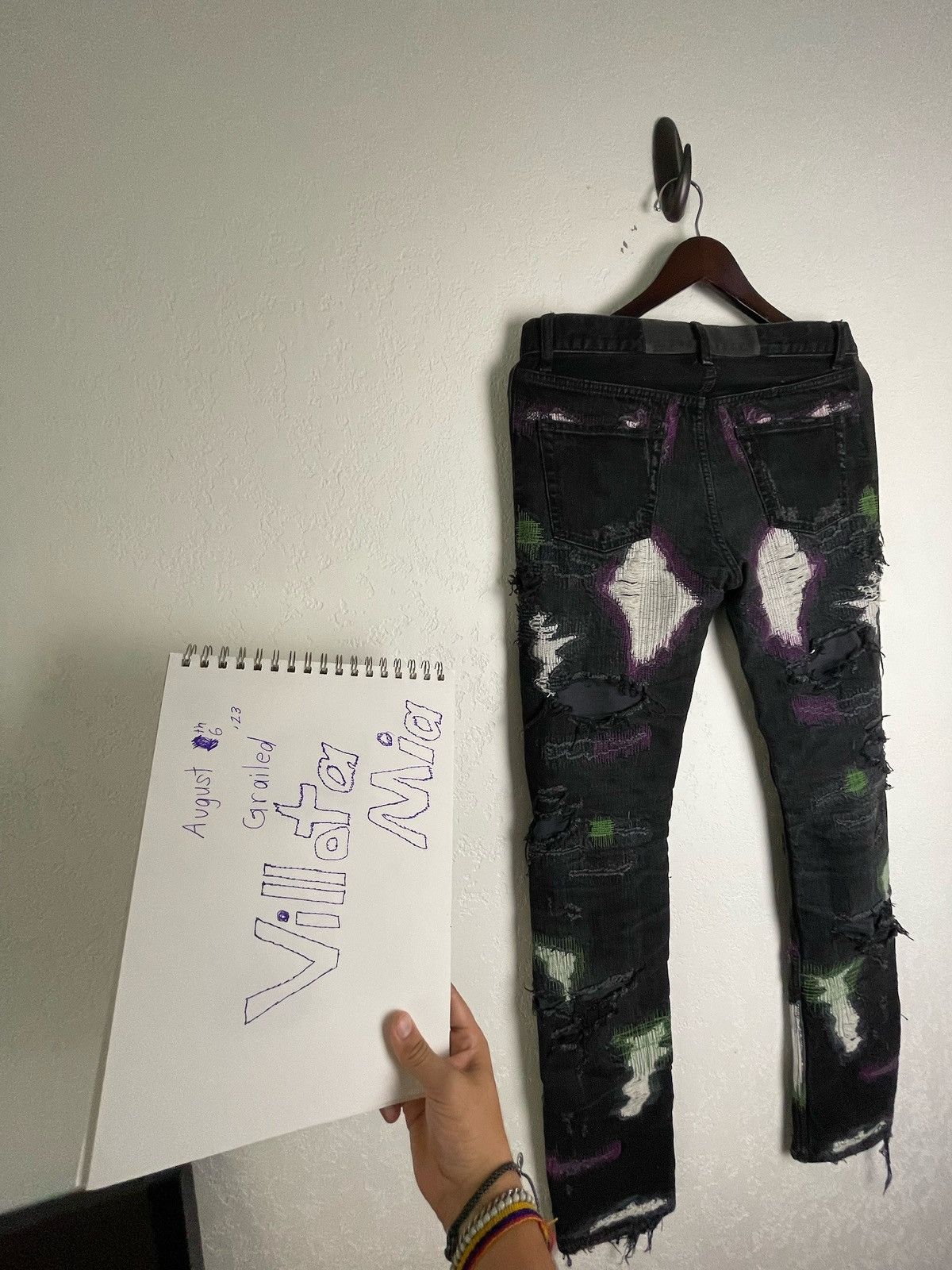 Vlone RARE 1 OF 1 Vlone NYC Denim Proxy Pop Up Black Runway Jeans  