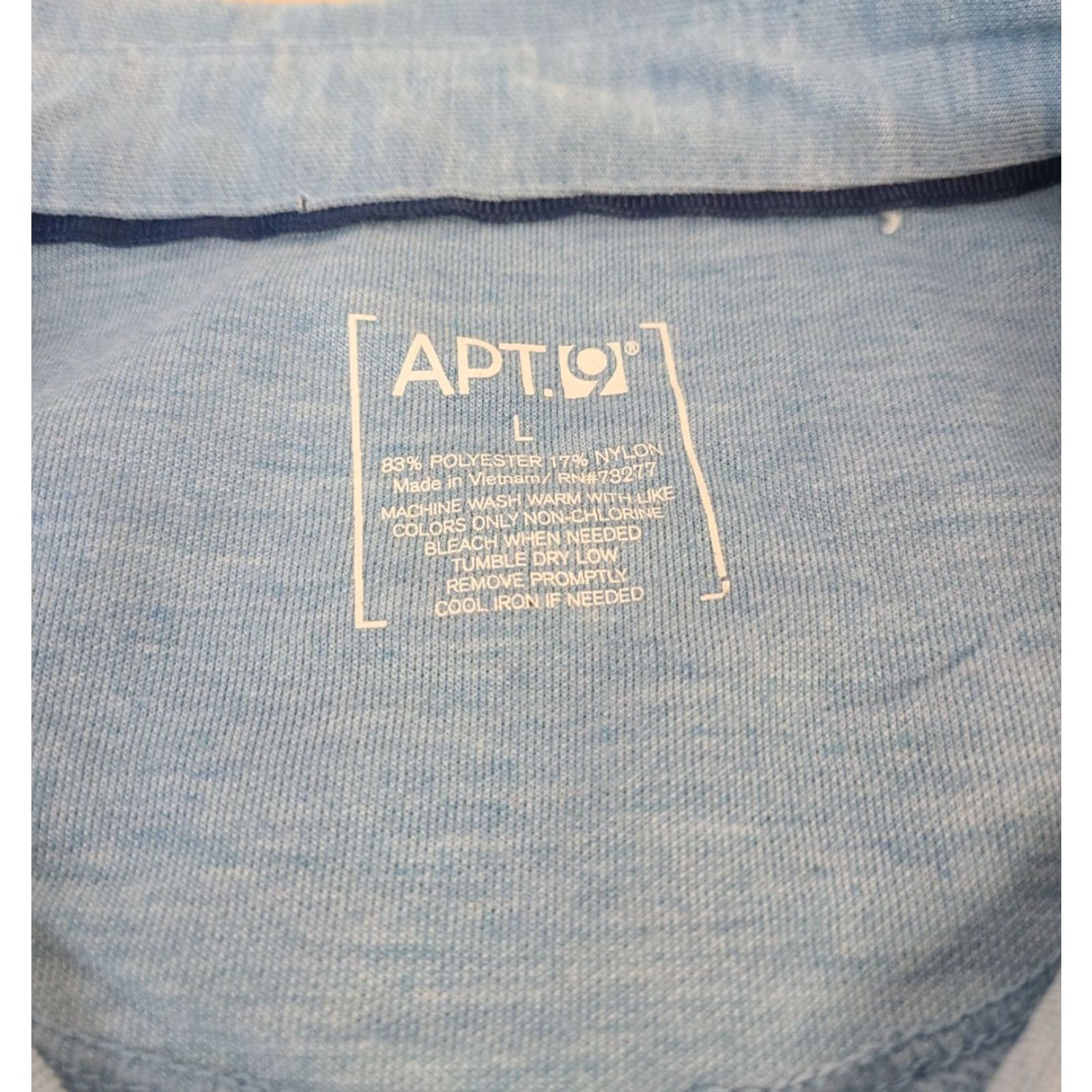 Apt. 9 Apt. 9 Polo Shirt Blue Short Sleeve Cotton Men Large Button-Up Casual Size US L / EU 52-54 / 3 - 3 Thumbnail