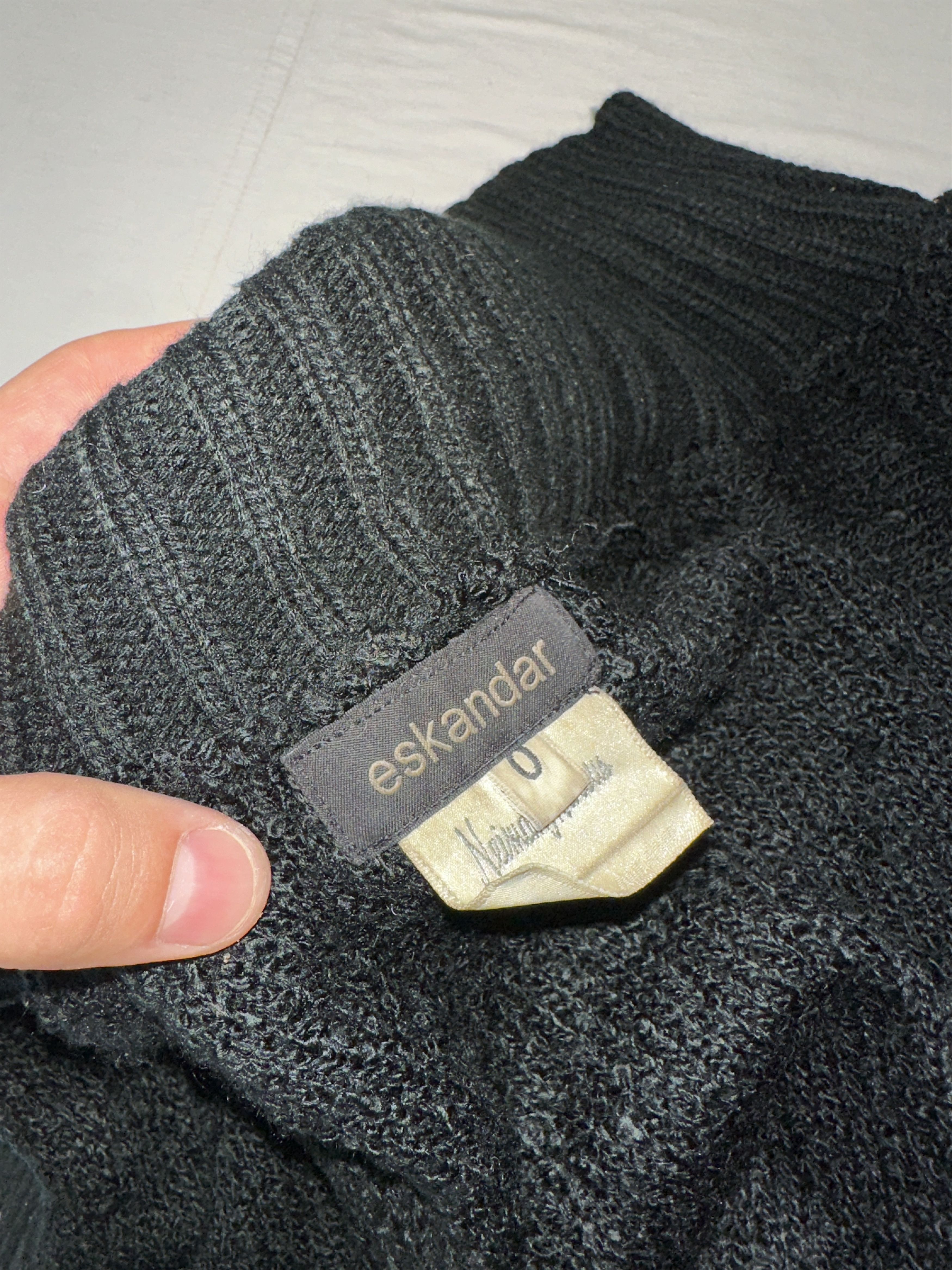 eskandar Eskandar O/S Merino Wool Cashmere Tweed Cardigan One Size Size ONE SIZE - 9 Thumbnail