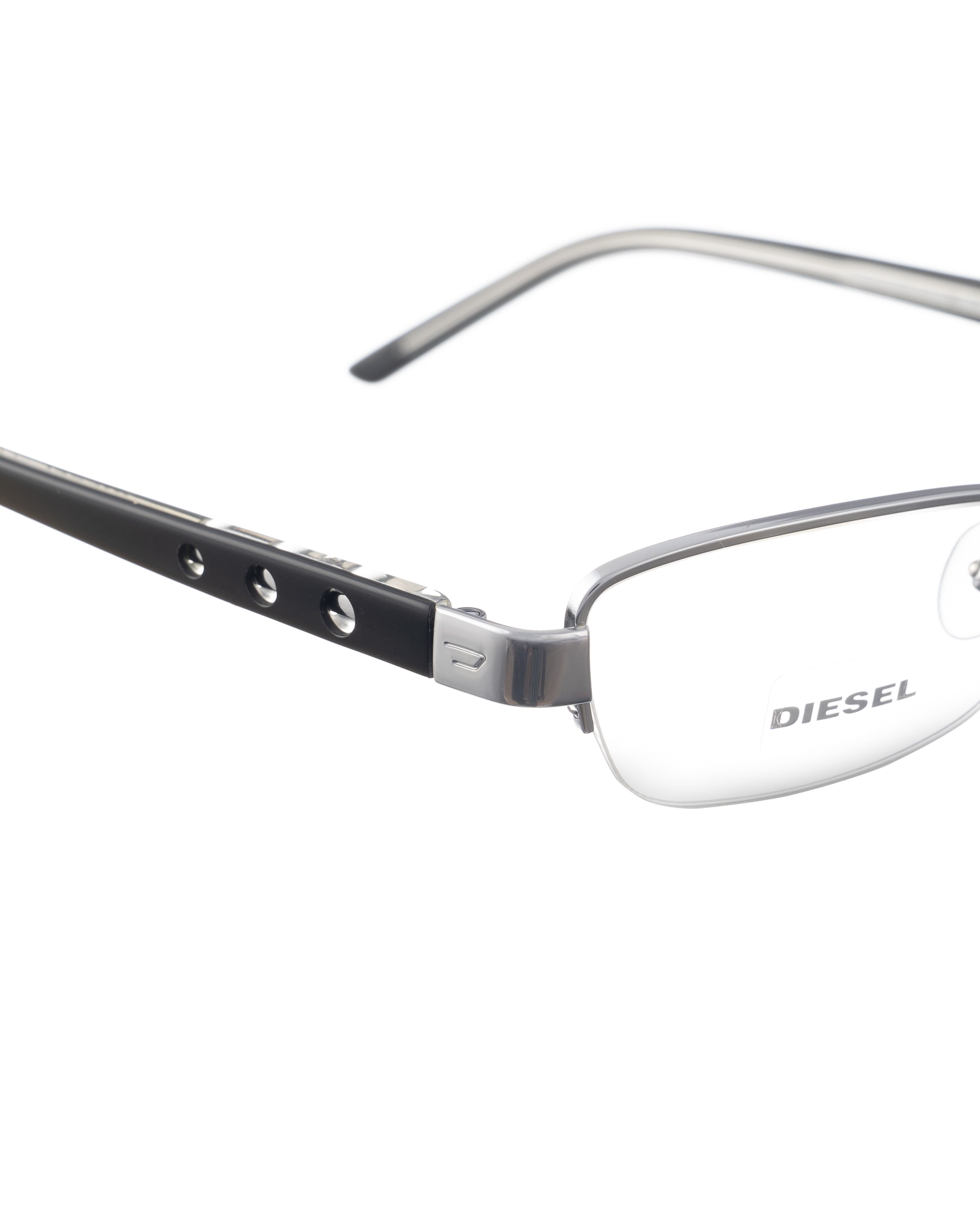 Diesel Diesel 00s Half Rim Black & Silver Glasses with Cut Outs Size ONE SIZE - 3 Thumbnail