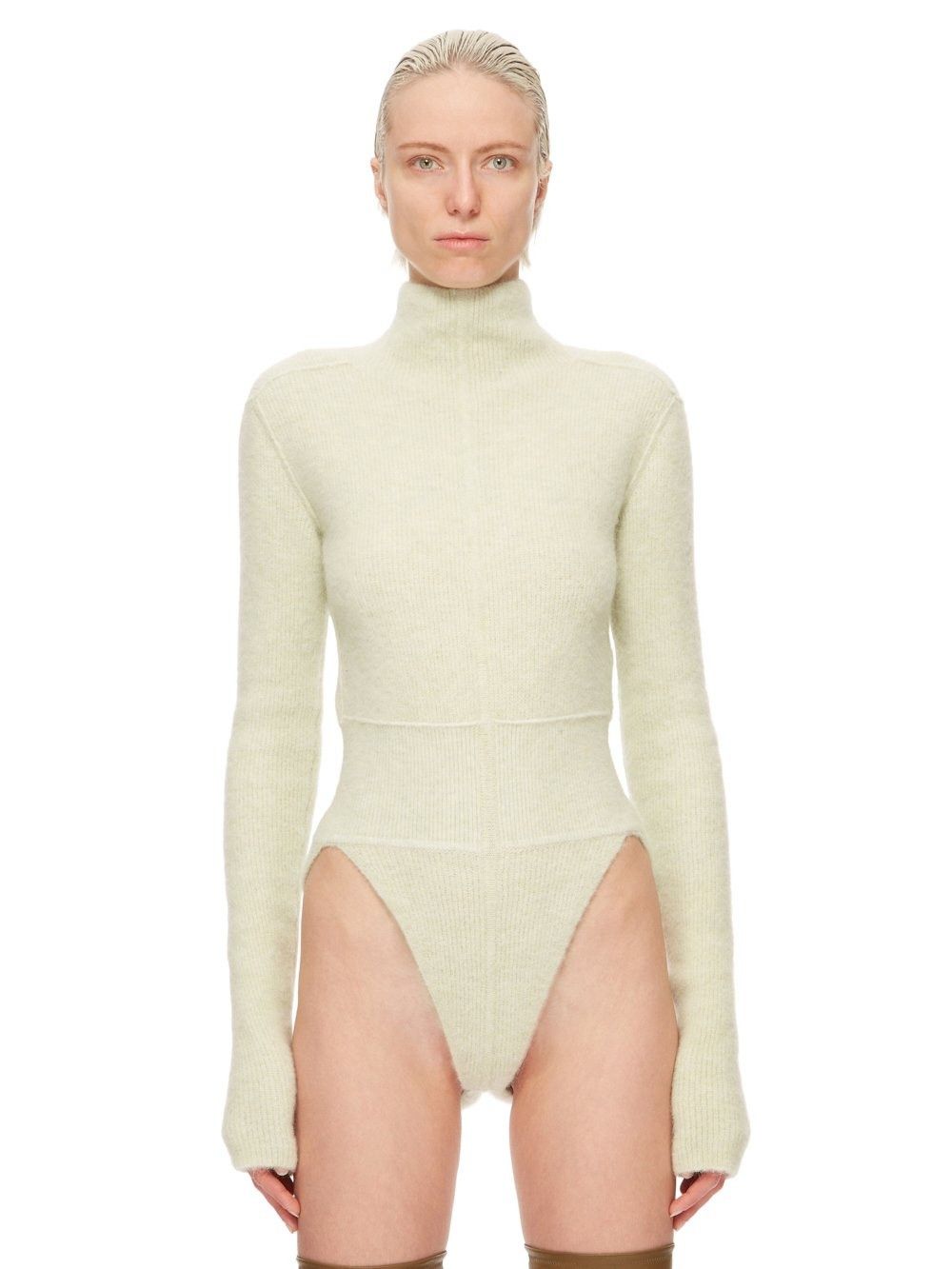 Rick Owens o1y0126 Bodysuit in Light Green Size S / US 4 / IT 40 - 1 Thumbnail
