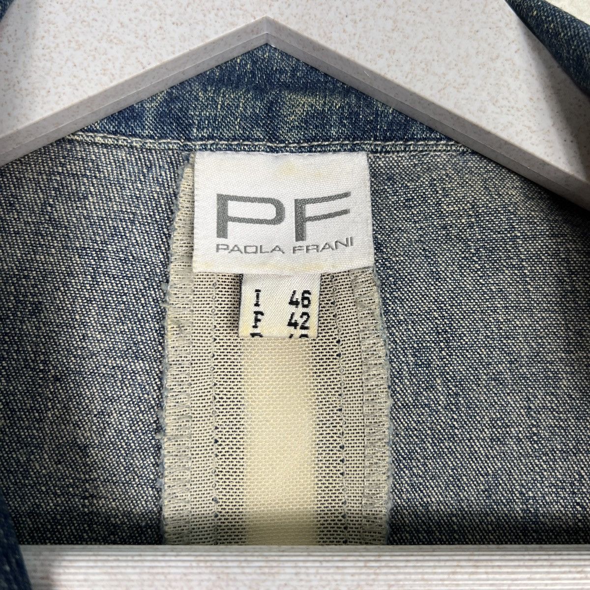 Designer 🔥 PAOLO FRANI GIACCA DENIM JACKET MADE IN ITALY Size US S / EU 44-46 / 1 - 15 Thumbnail