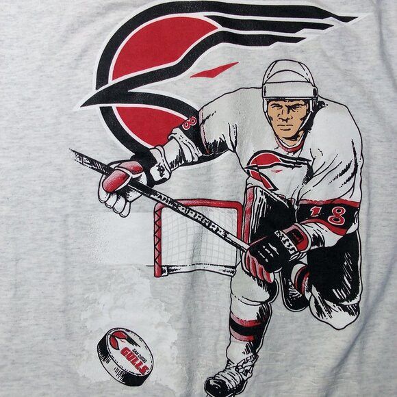NHL × Vintage Vintage San Diego Gulls Hockey Double Sleeve T-Shirt Size US XL / EU 56 / 4 - 1 Thumbnail