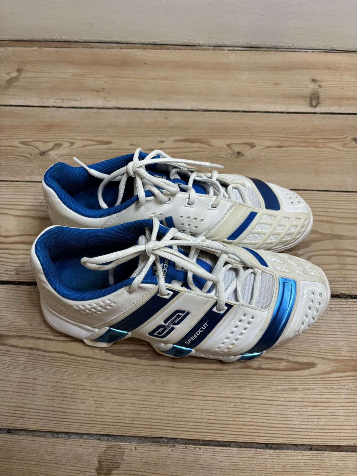 Adidas Adidas Barricade IV “Speedcut” White / Blue (EU 40) Size US 7.5 / EU 40-41 - 4 Thumbnail