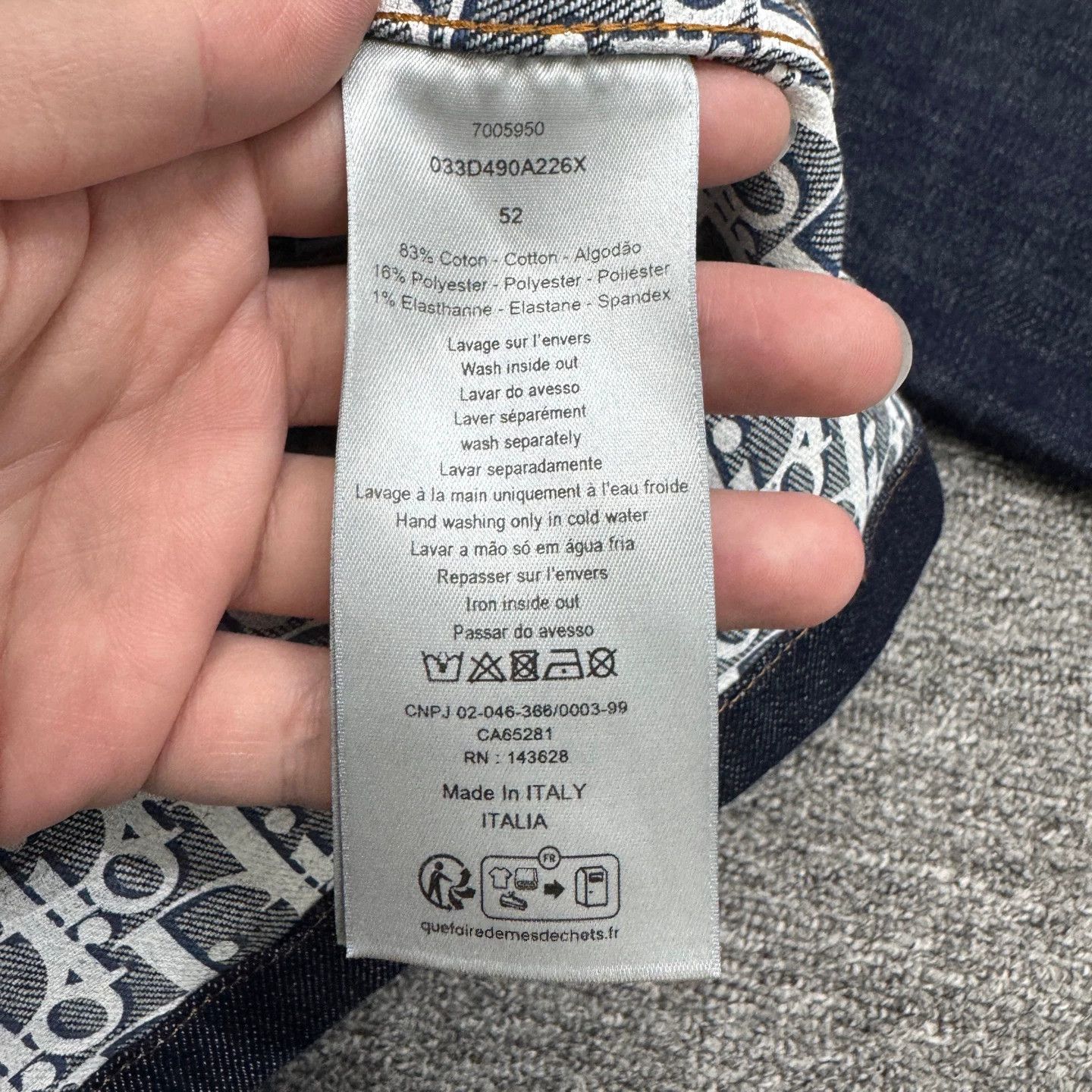 Dior Dior inner all-over Oblique print denim jacket 52 Size US L / EU 52-54 / 3 - 3 Thumbnail