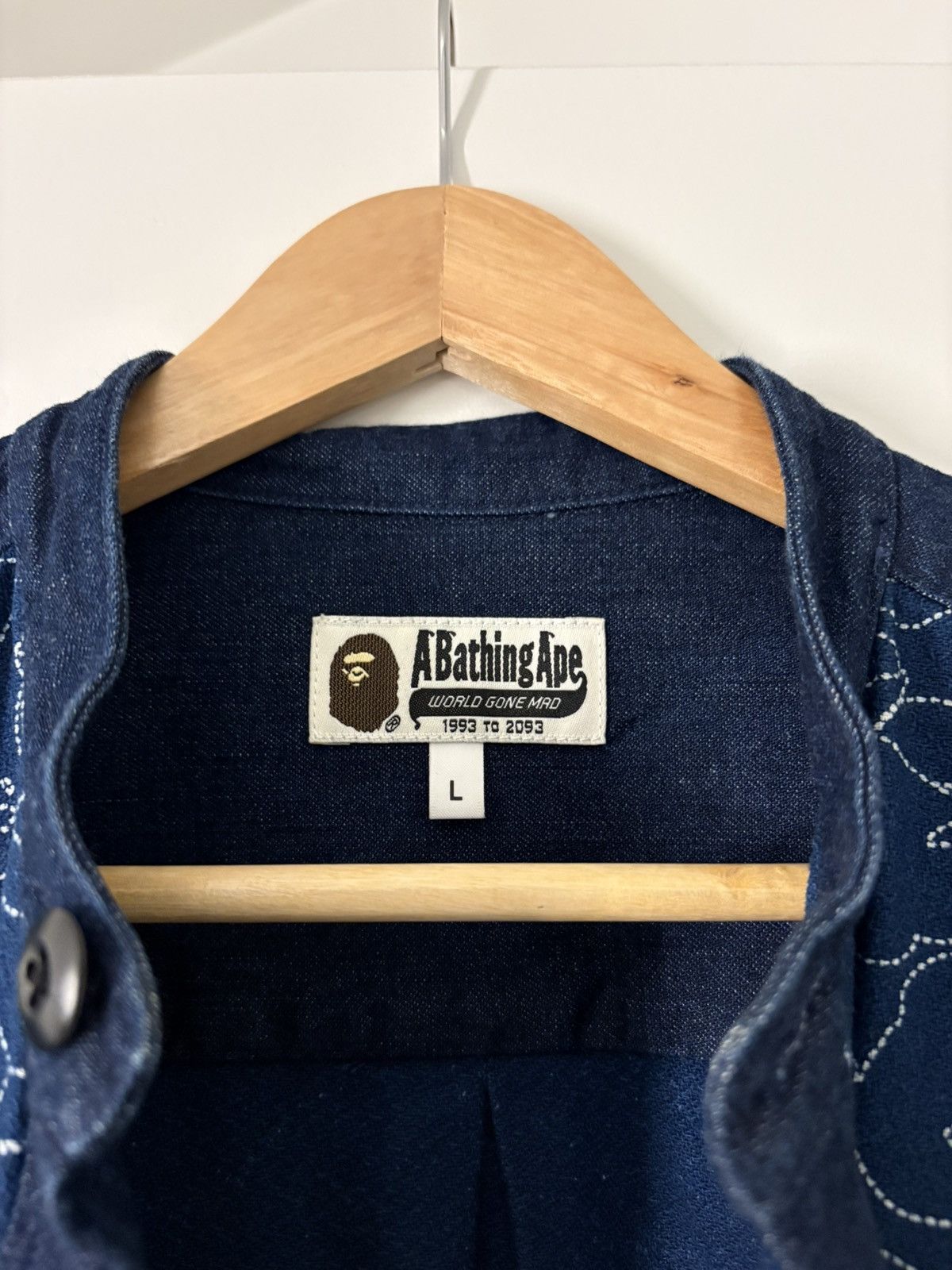 Bape A Bathing Ape Denim Jacket Size US L / EU 52-54 / 3 - 2 Thumbnail