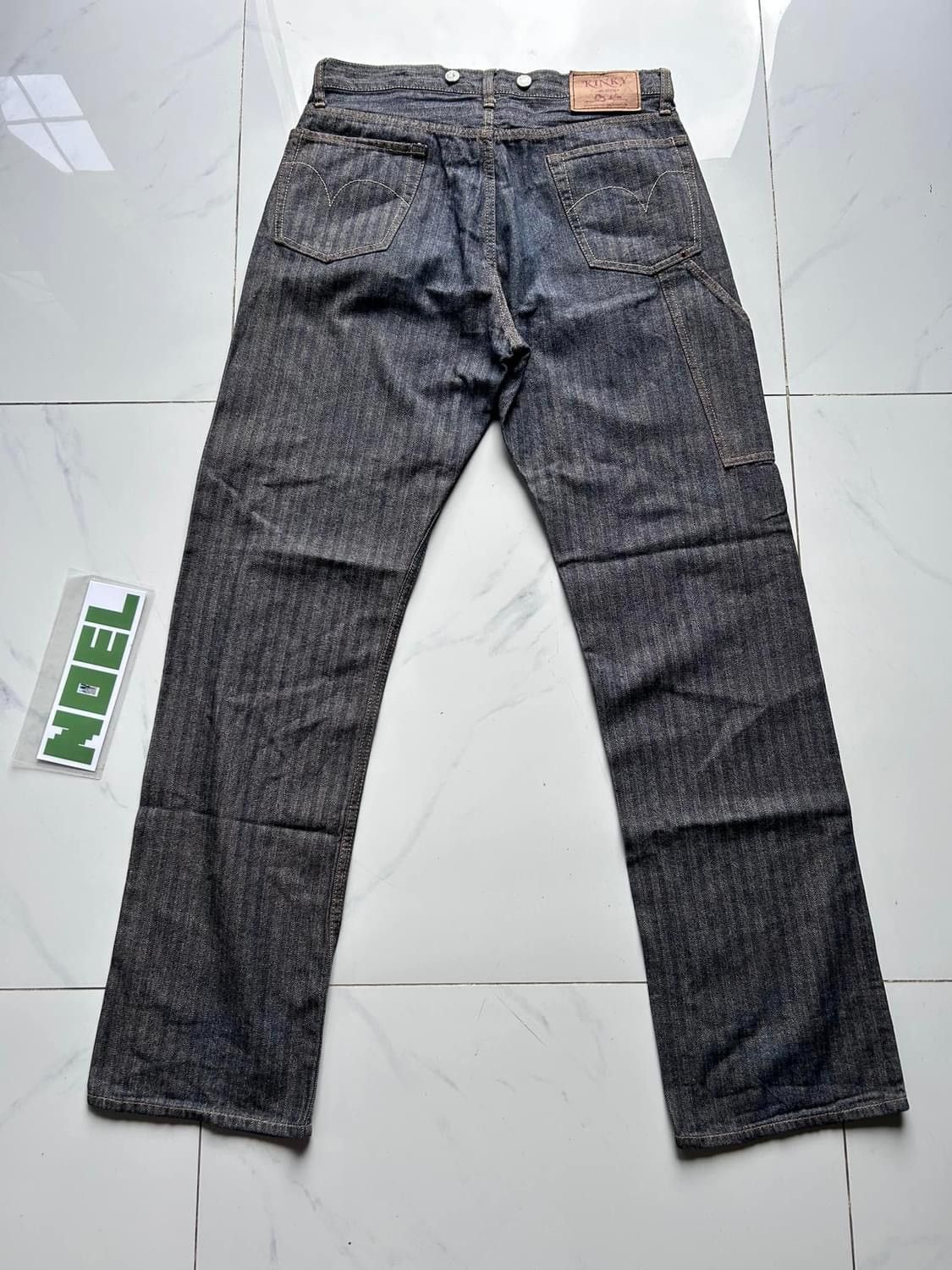 image of Hysteric Glamour Herringbone Work Pants in Denim Herringbone, Men's (Size 33)