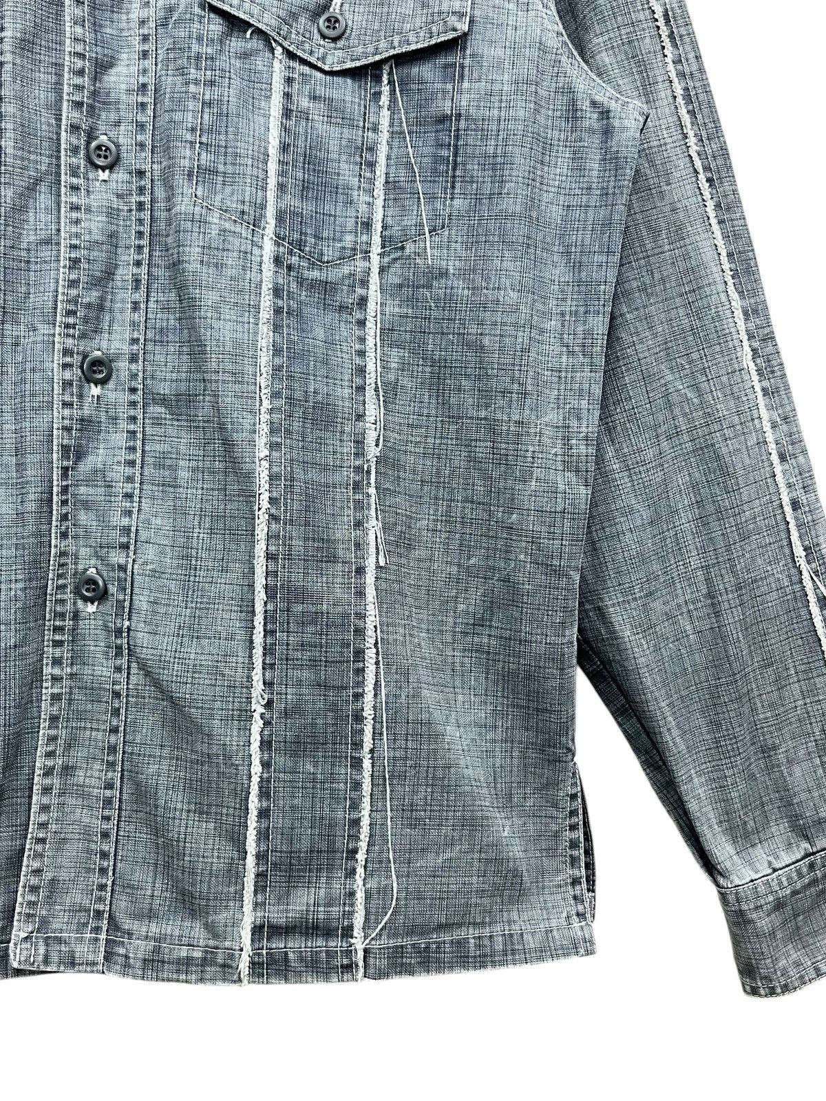Tornado Mart Vintage TORNADO MART Hard Cotton Frayed Hem Button-up Shirt Size US S / EU 44-46 / 1 - 6 Thumbnail