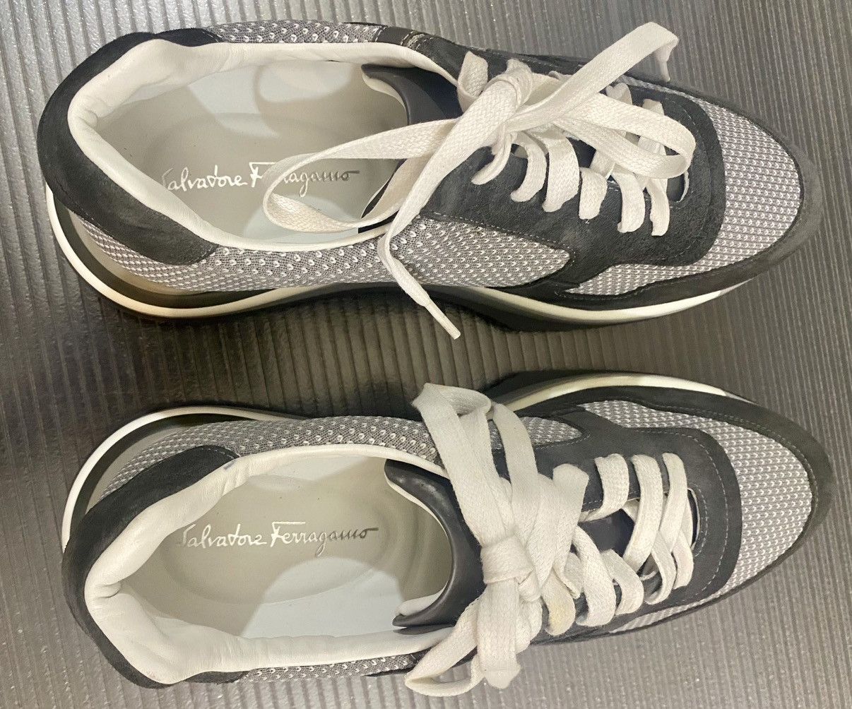 Salvatore Ferragamo Ferragamo 🇮🇹 Brooklyn greys gancini techno sneakers 9 NEW Size US 9 / EU 42 - 2 Thumbnail