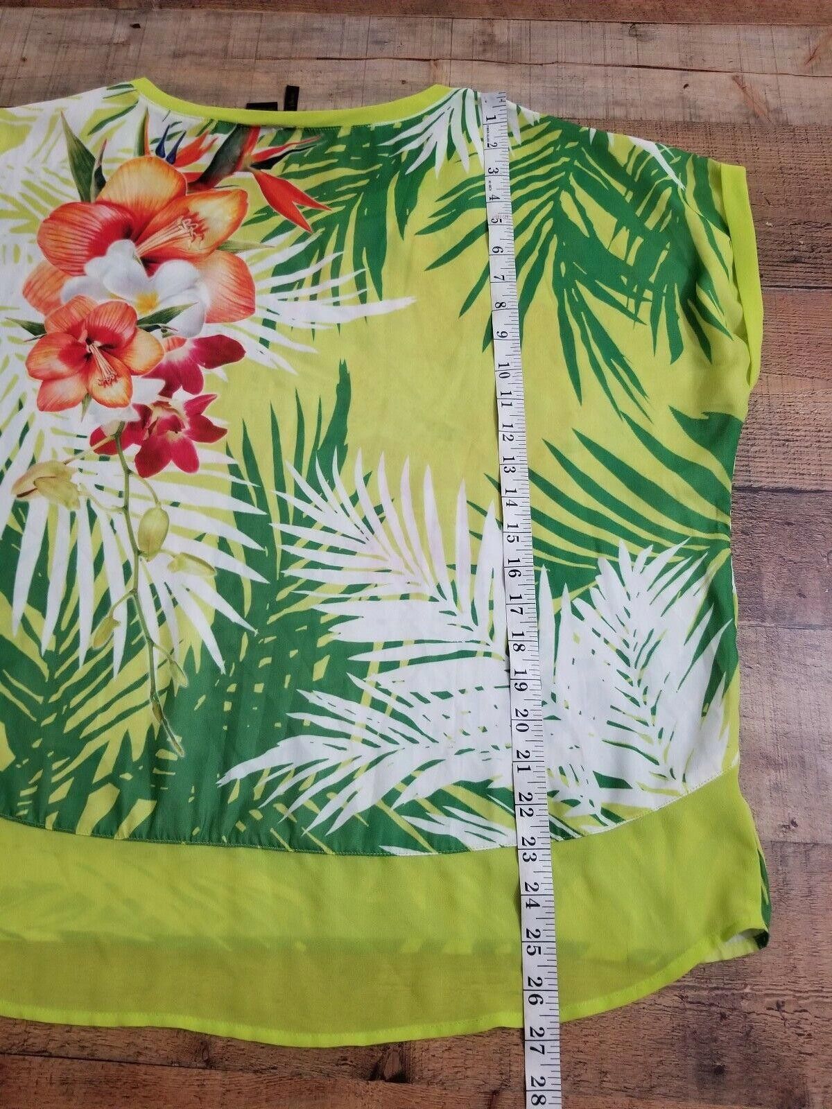 Designer Nue Options Top Extra Large Semi Sheer Summer Beachy Green Size XL / US 12-14 / IT 48-50 - 4 Thumbnail