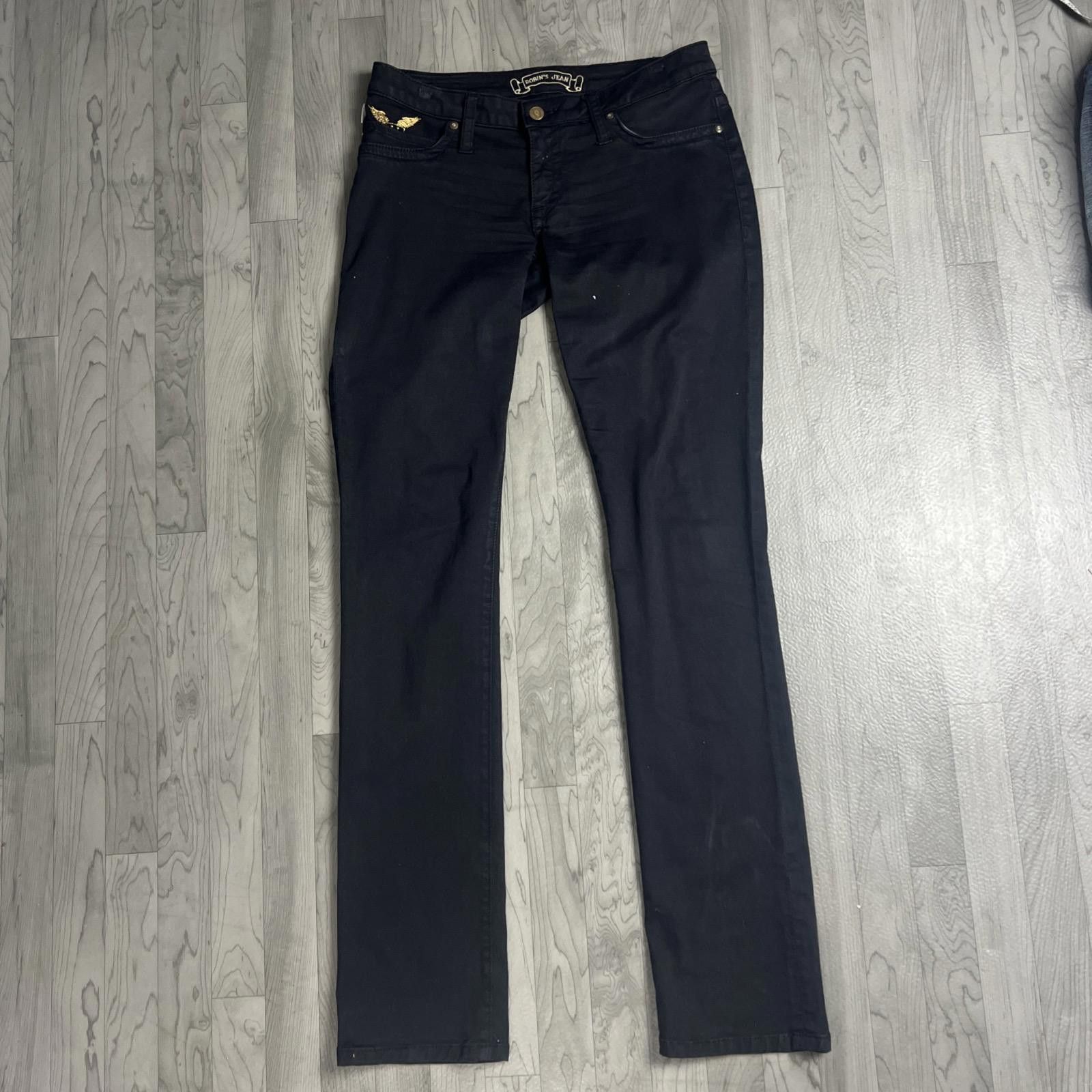 Designer Robin’s Jean Marilyn Skinny Black/Gold Wings/Women’s Size 29 Size 29" - 3 Thumbnail