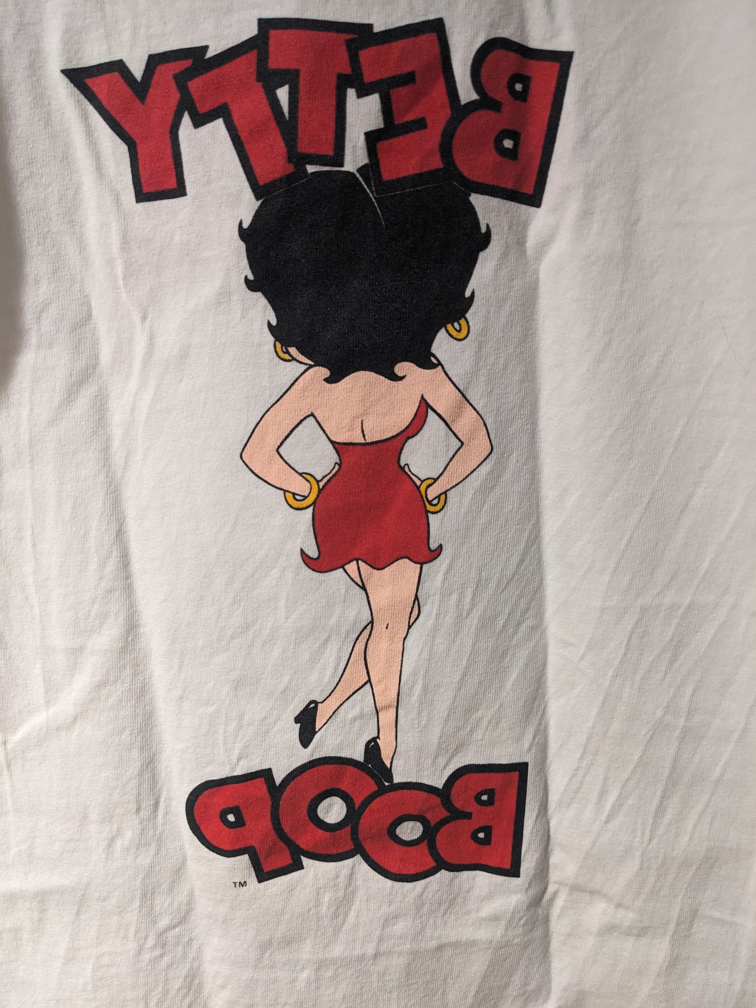 Cartoon Network Vintage 1988 Betty Boop Front Back Kids Medium White T-Shirt Size US M / EU 48-50 / 2 - 6 Thumbnail