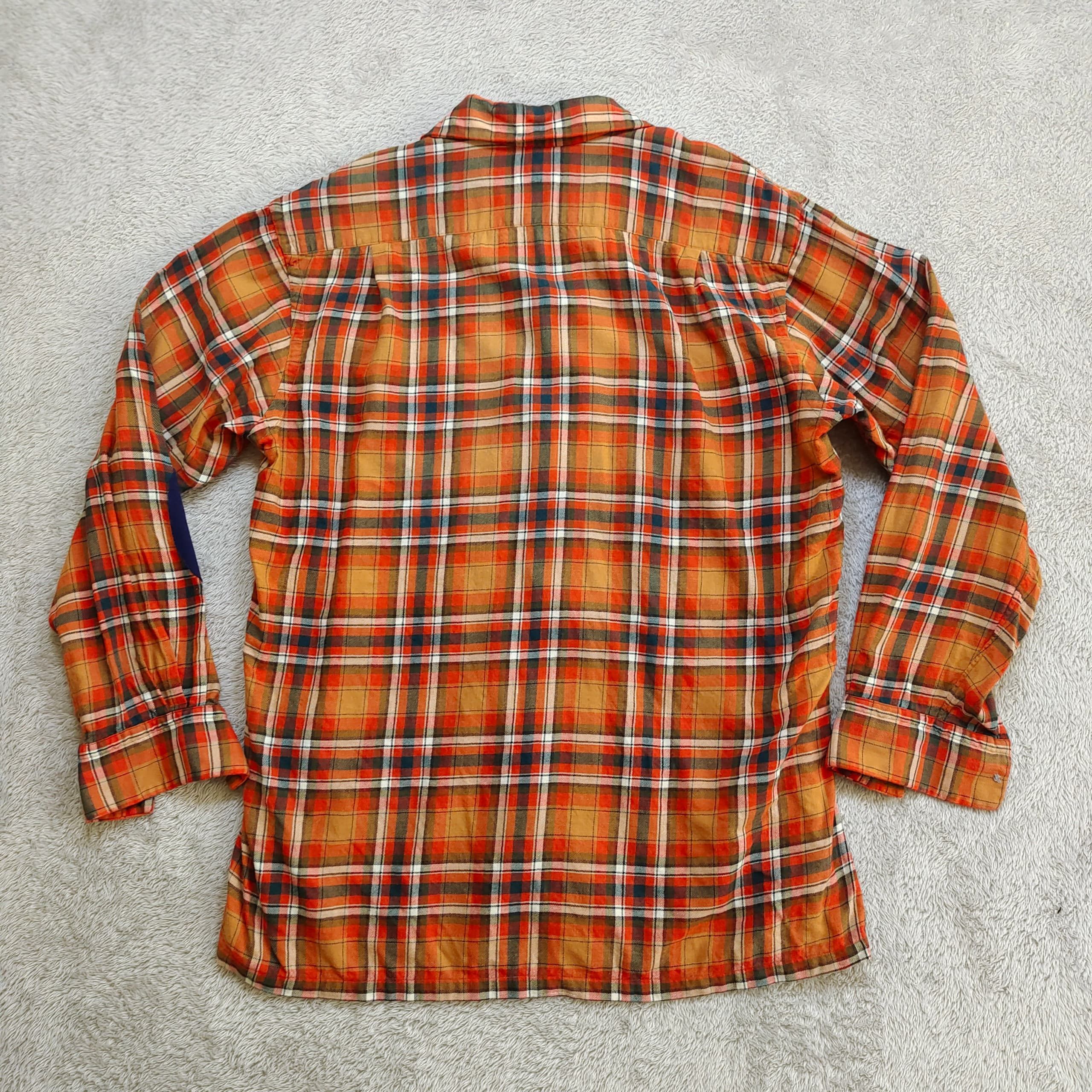 Japanese Brand Vintage 1970s Wakamatsu Yokohama Custom Orange Plaid Flannel Size US XL / EU 56 / 4 - 2 Thumbnail