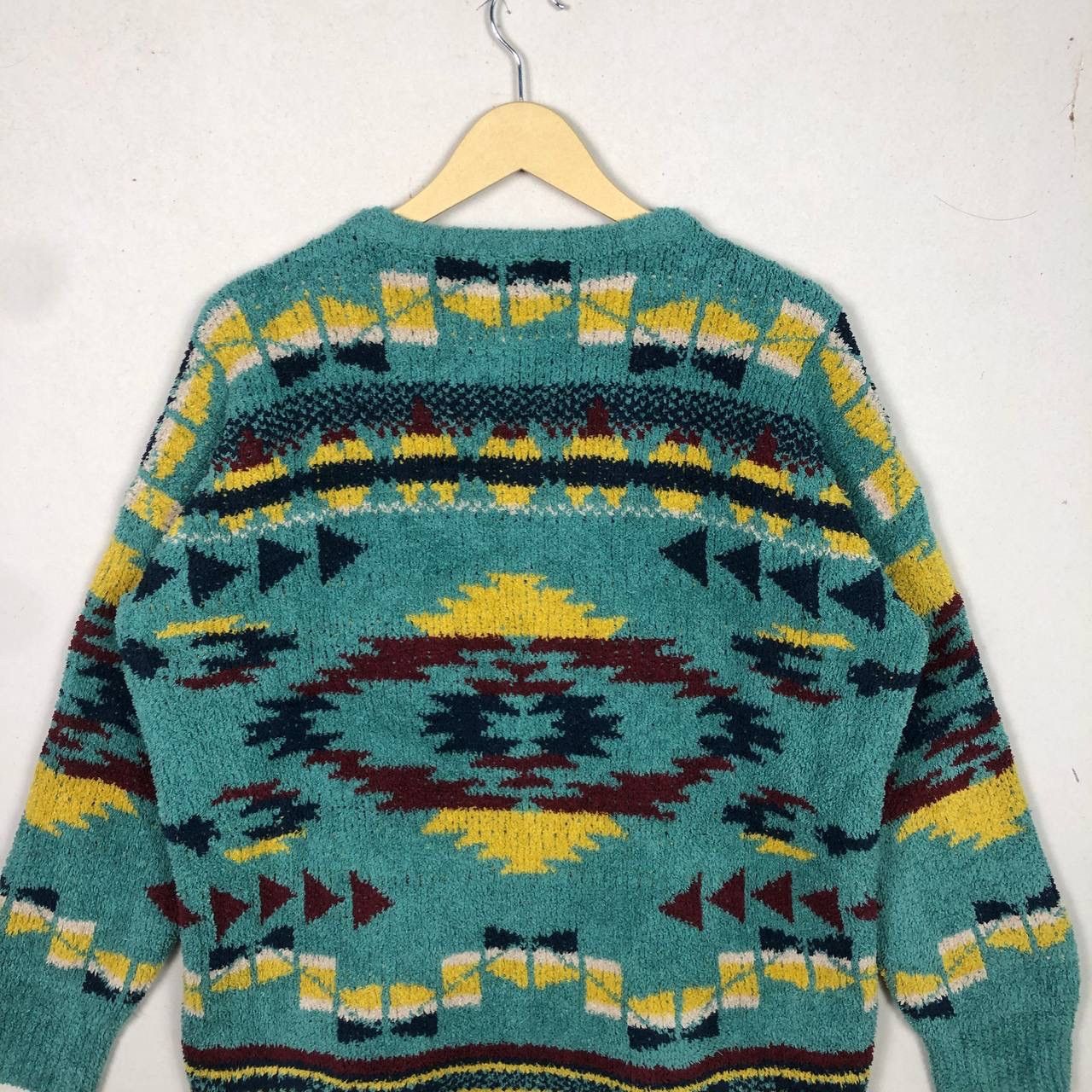 Native × Vintage Vintage Titicaca Navajo Aztec Native Wool Knitwear Size US L / EU 52-54 / 3 - 6 Thumbnail
