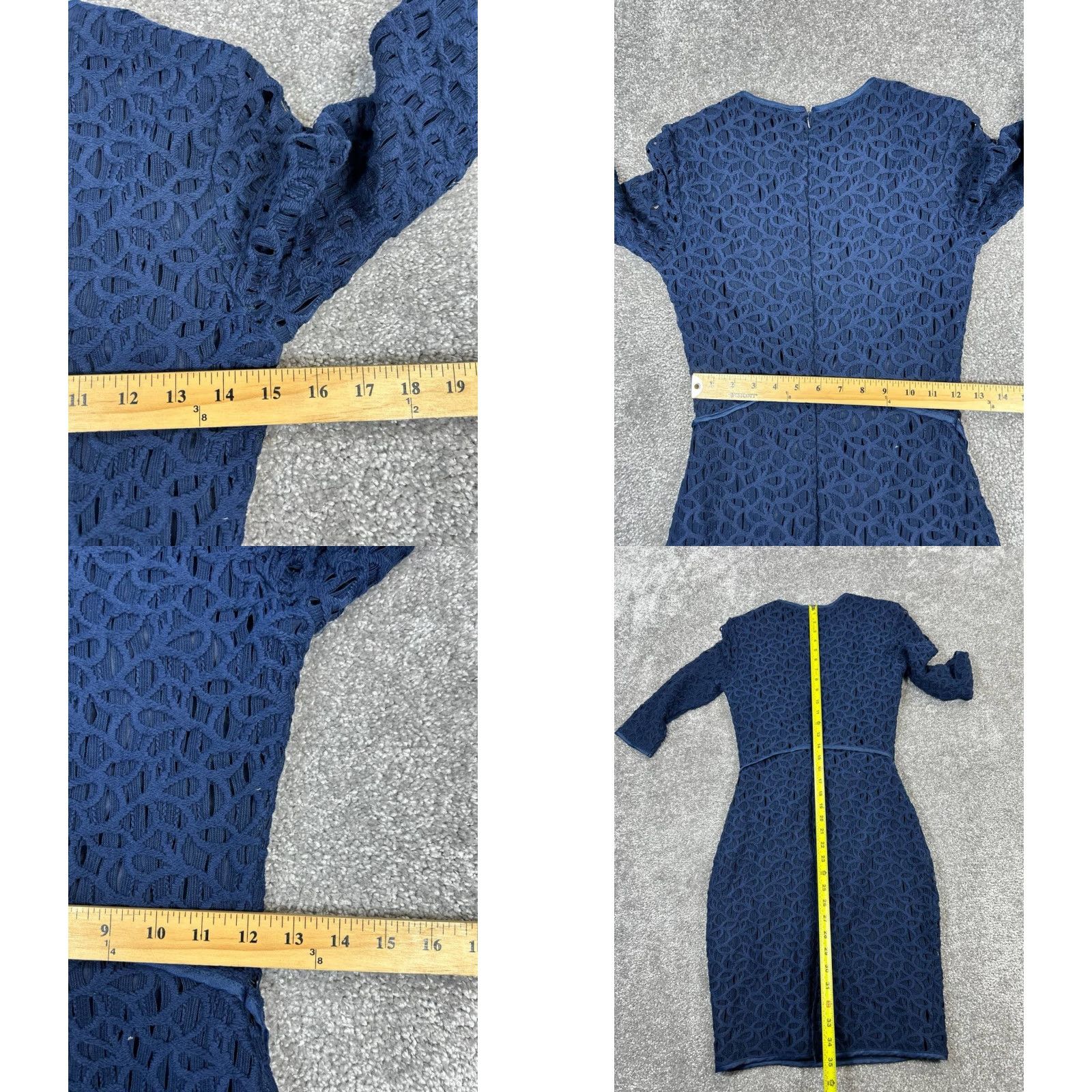 Reiss REISS Dress Shirt Women's 4 Blue Cotton Knit Bodycon Short Sleeve 4 Size 4 Blue Bodycon Womens 90s? Size S / US 4 / IT 40 - 8 Thumbnail