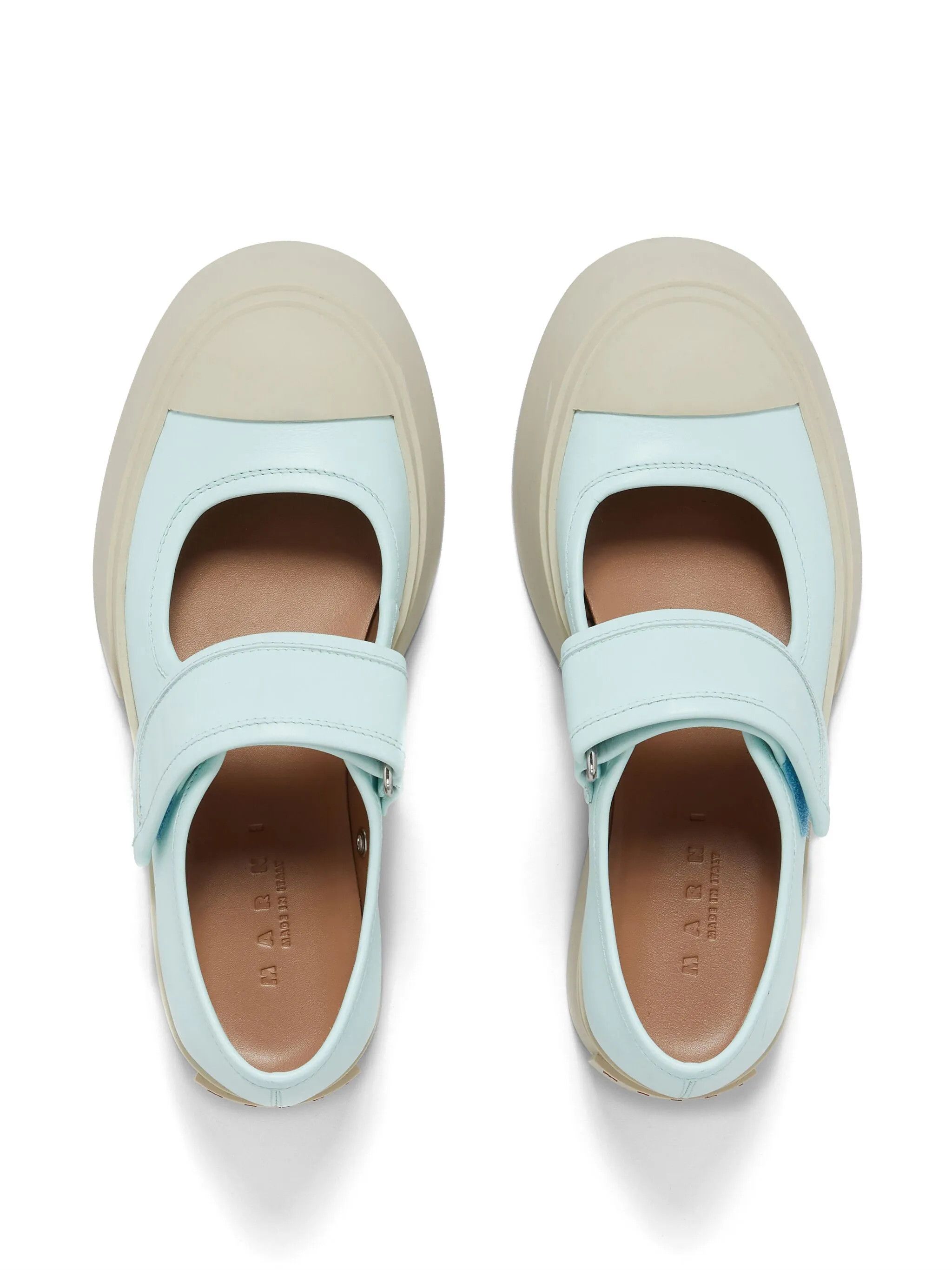 Marni o1f1d3z0525 Pablo Mary Jane Sneakers in Light Blue/Beige Size US 8 / IT 38 - 4 Thumbnail