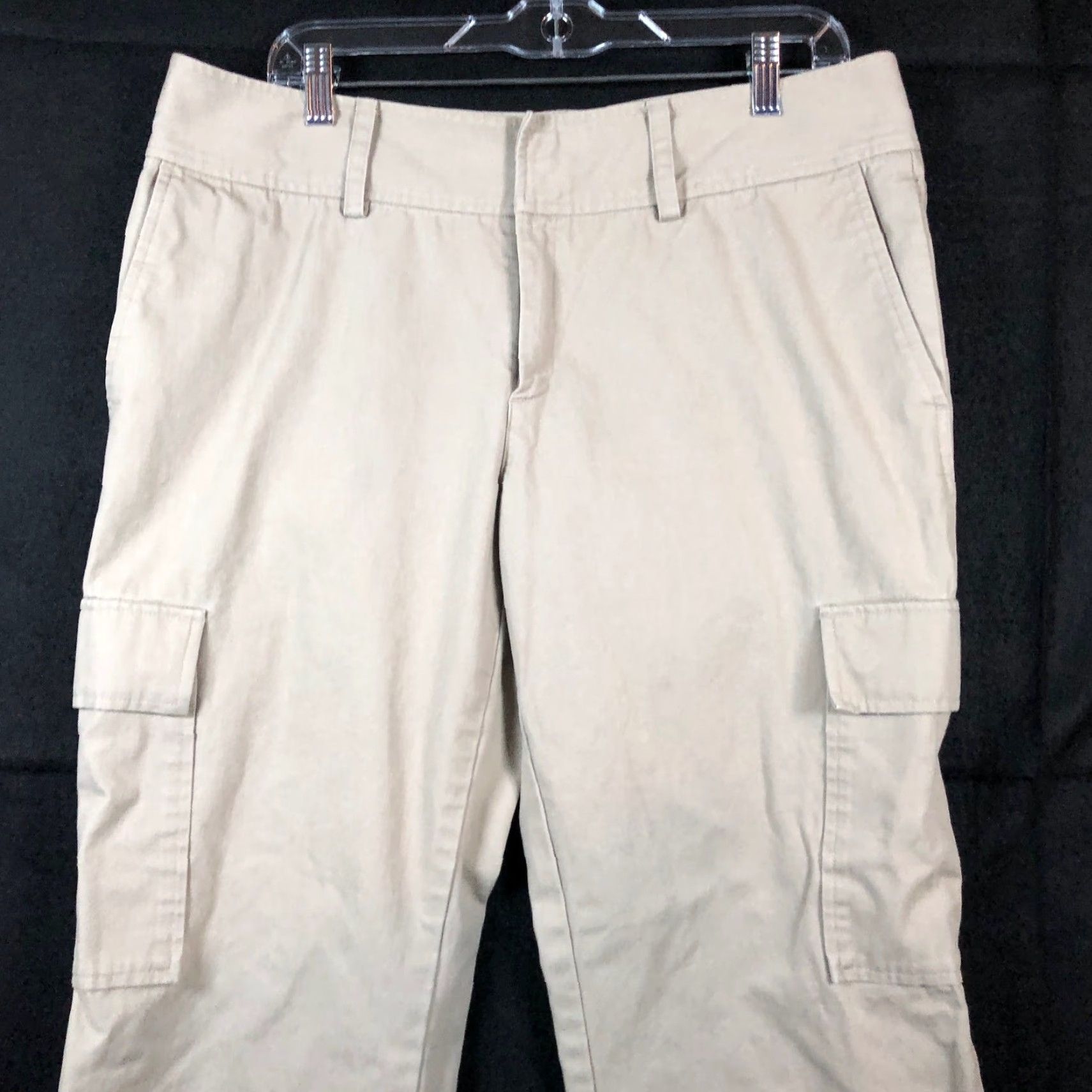 Banana Republic Banana Republic Womens Pants Tan Mid Rise Cargo Capris 100% Cotton 14 Capris Pants Women's Casual Workwear 14 Size 36" / US 14 / IT 50 - 2 Thumbnail