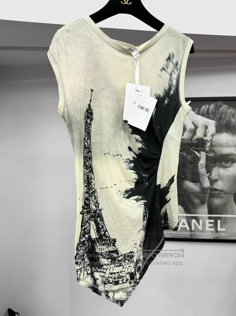 Dior Dior Eiffel Tower Printed Irregular Vest Size M / US 6-8 / IT 42-44 - 1 Thumbnail