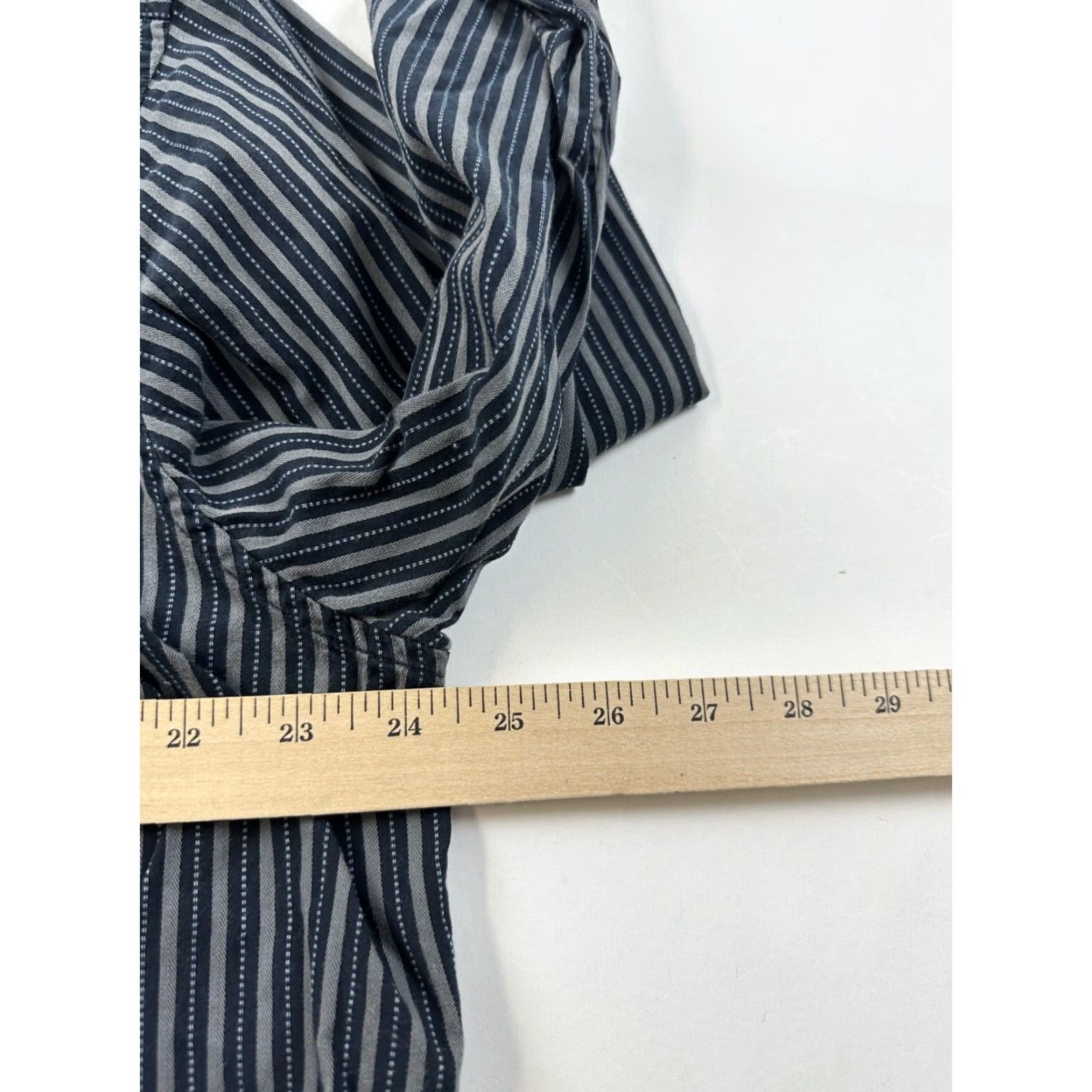 Tasso Elba Tasso Elba Shirt Mens 2XL Striped Long Sleeve Slim Fit Button Up Size US XXL / EU 58 / 5 - 6 Thumbnail