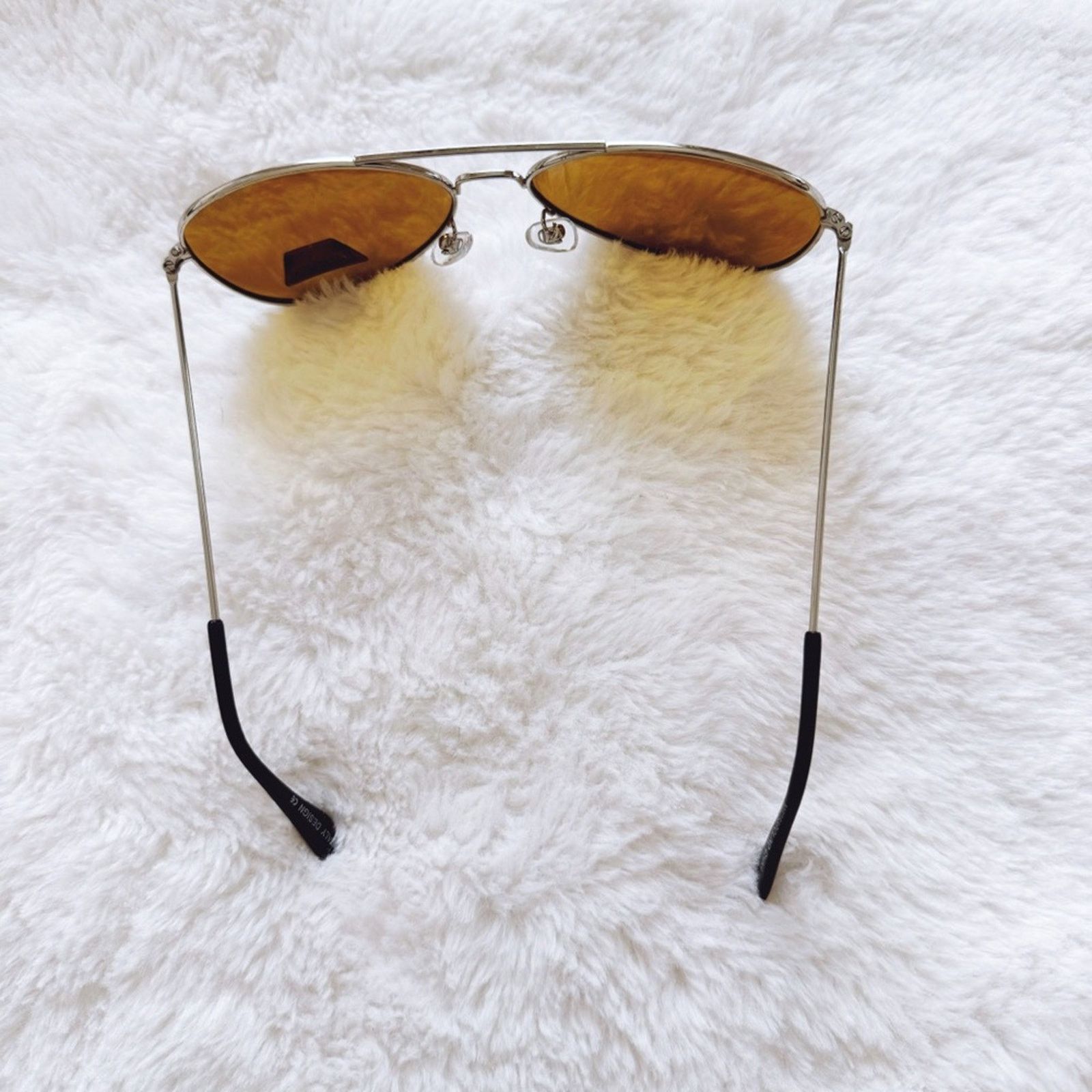 Other Edward Gold with Silver Rims Polarized Aviator Sunglasses Size ONE SIZE - 6 Thumbnail