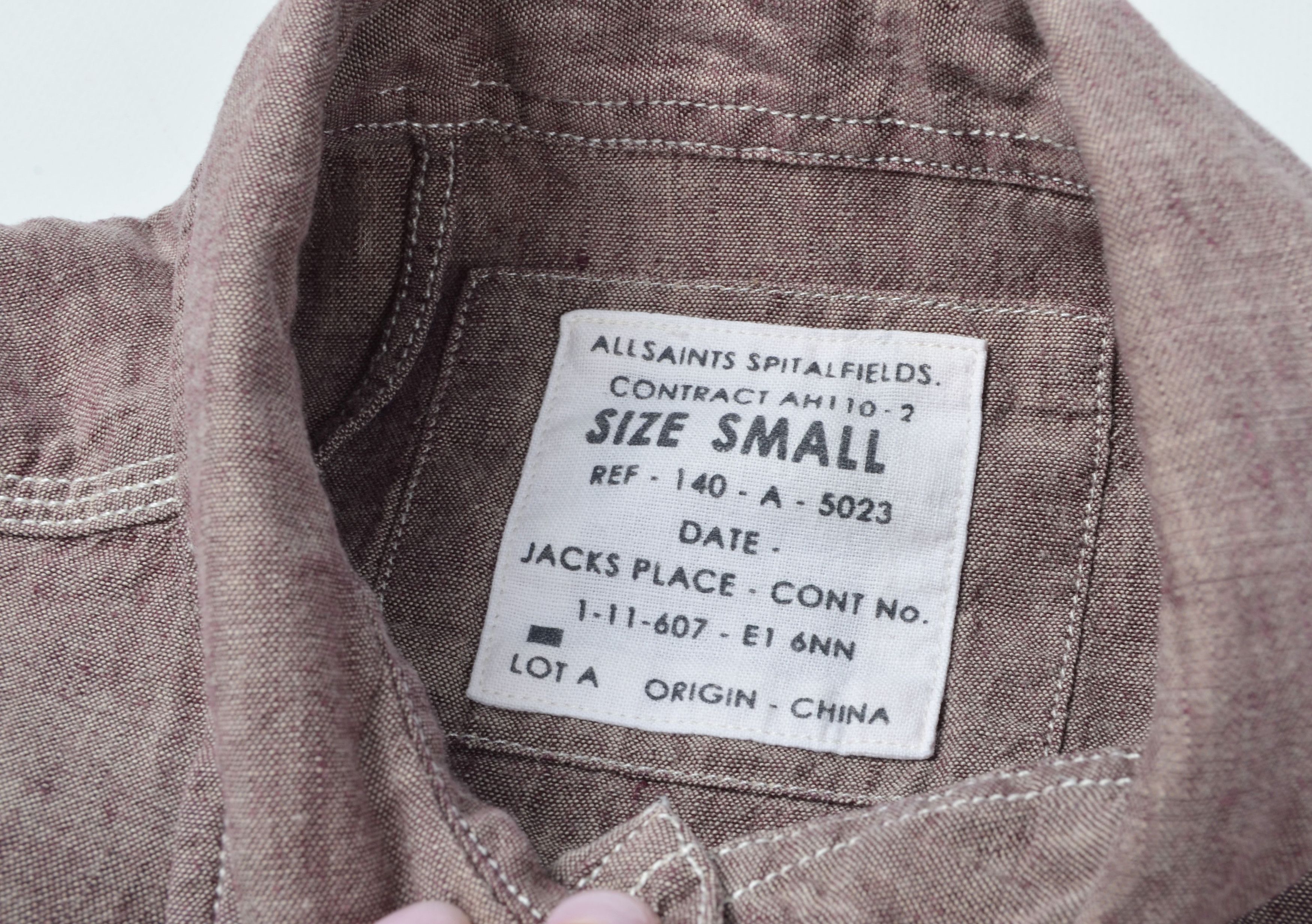 Allsaints Allsaints Linen Blend Light Brown Long Sleeve Shirt Size US S / EU 44-46 / 1 - 4 Thumbnail