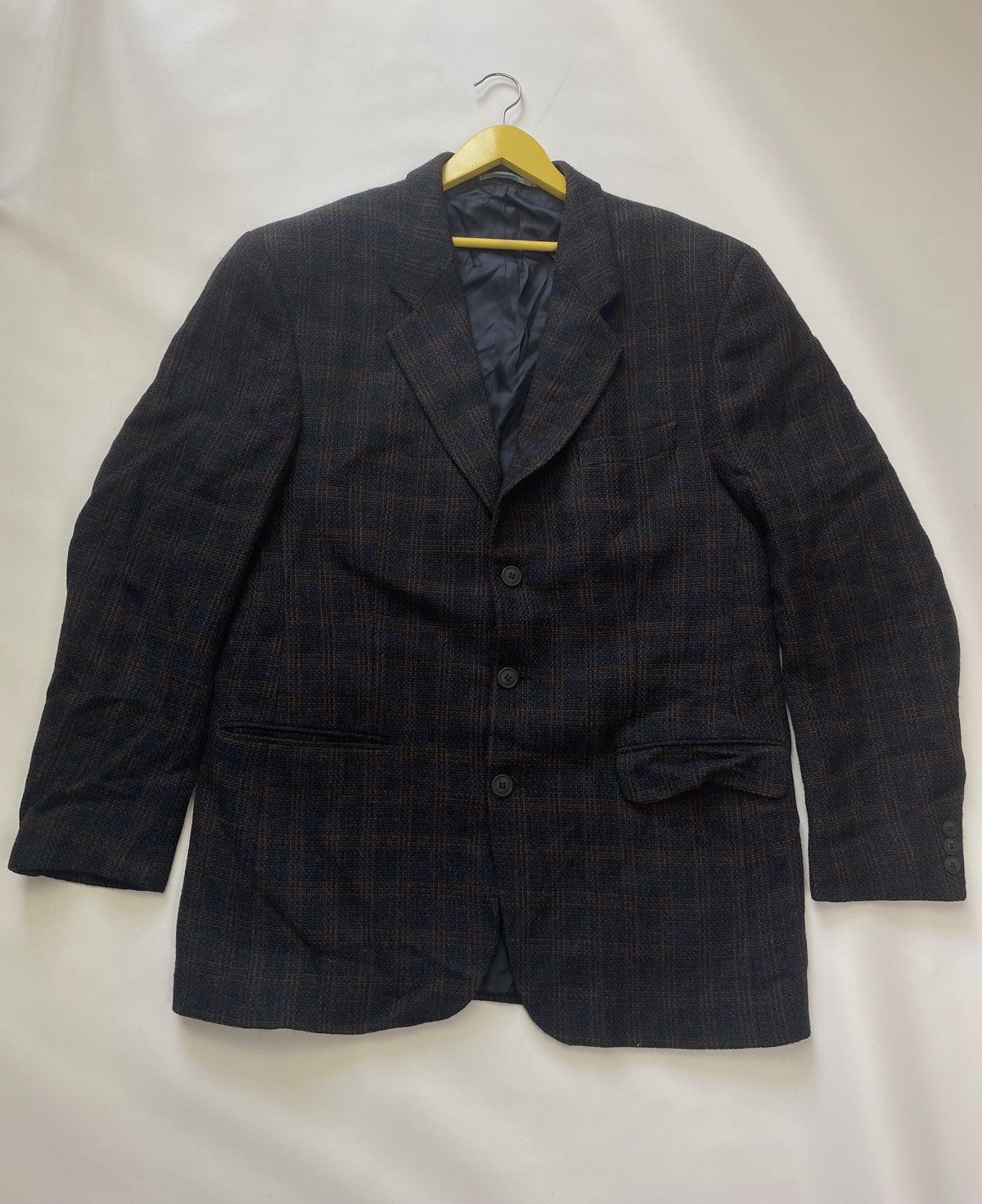 Kenzo Vintage Kenzo Homme Chekred Wool Tweed Blazer Size 54 Size 54L - 1 Thumbnail