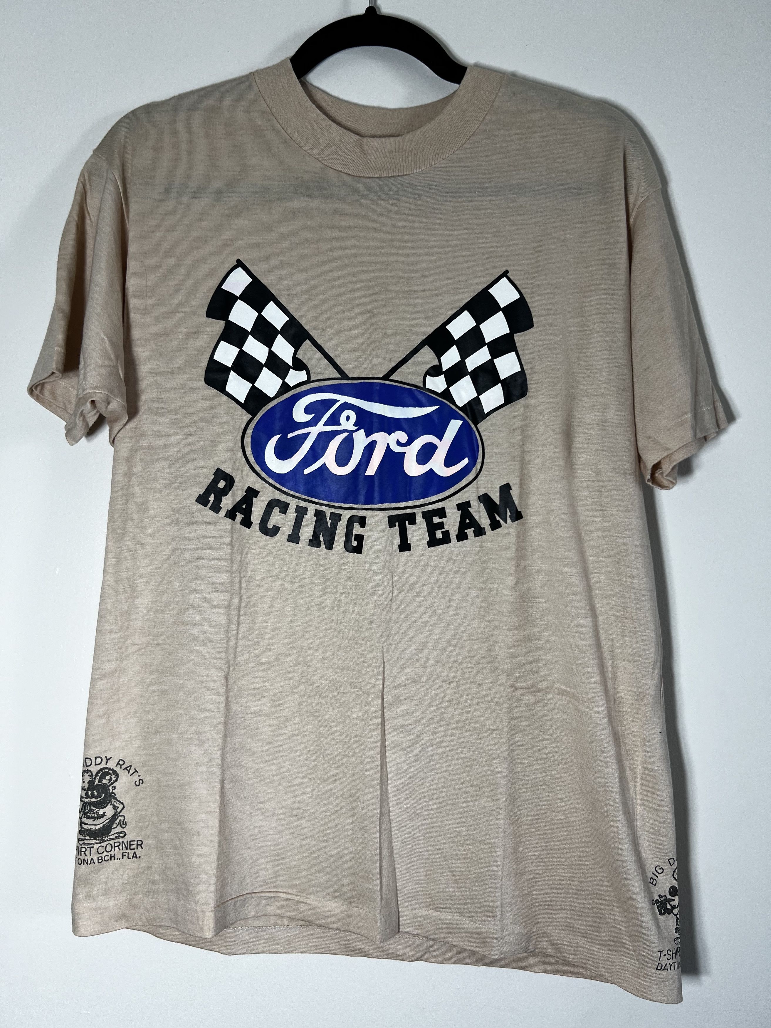 Ford Vintage 70's-80's Ford Racing Team "The Rat's Hole" T-Shirt Size US L / EU 52-54 / 3 - 1 Thumbnail