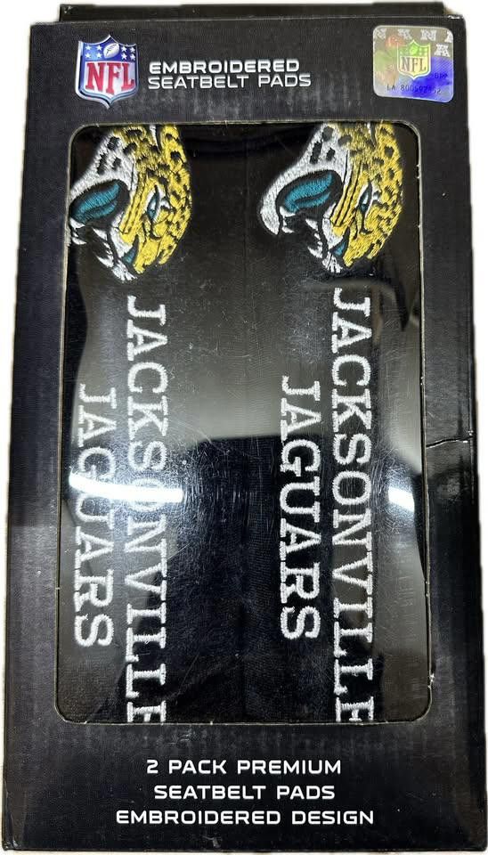 Designer Jacksonville Jaguars Seat Belt Pad Cover Embroidered Size ONE SIZE - 1 Thumbnail