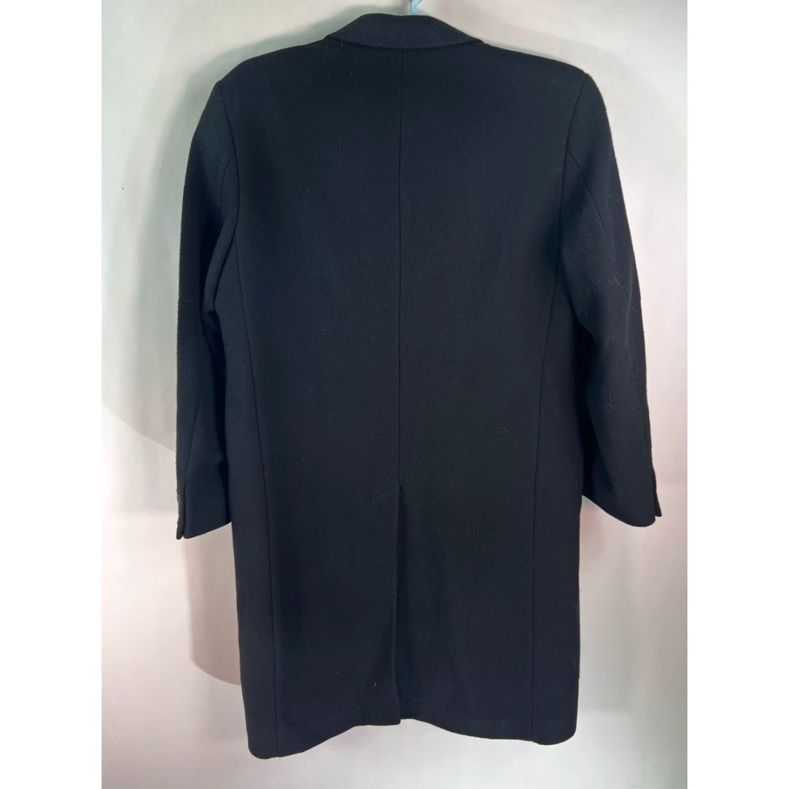 Vintage Vintage No Mens 100% Wool Overcoat Jacket Long Fall Winter Black Single Breasted 3 Button Chest Size 42 Mens Size US XS / EU 42 / 0 - 5 Thumbnail