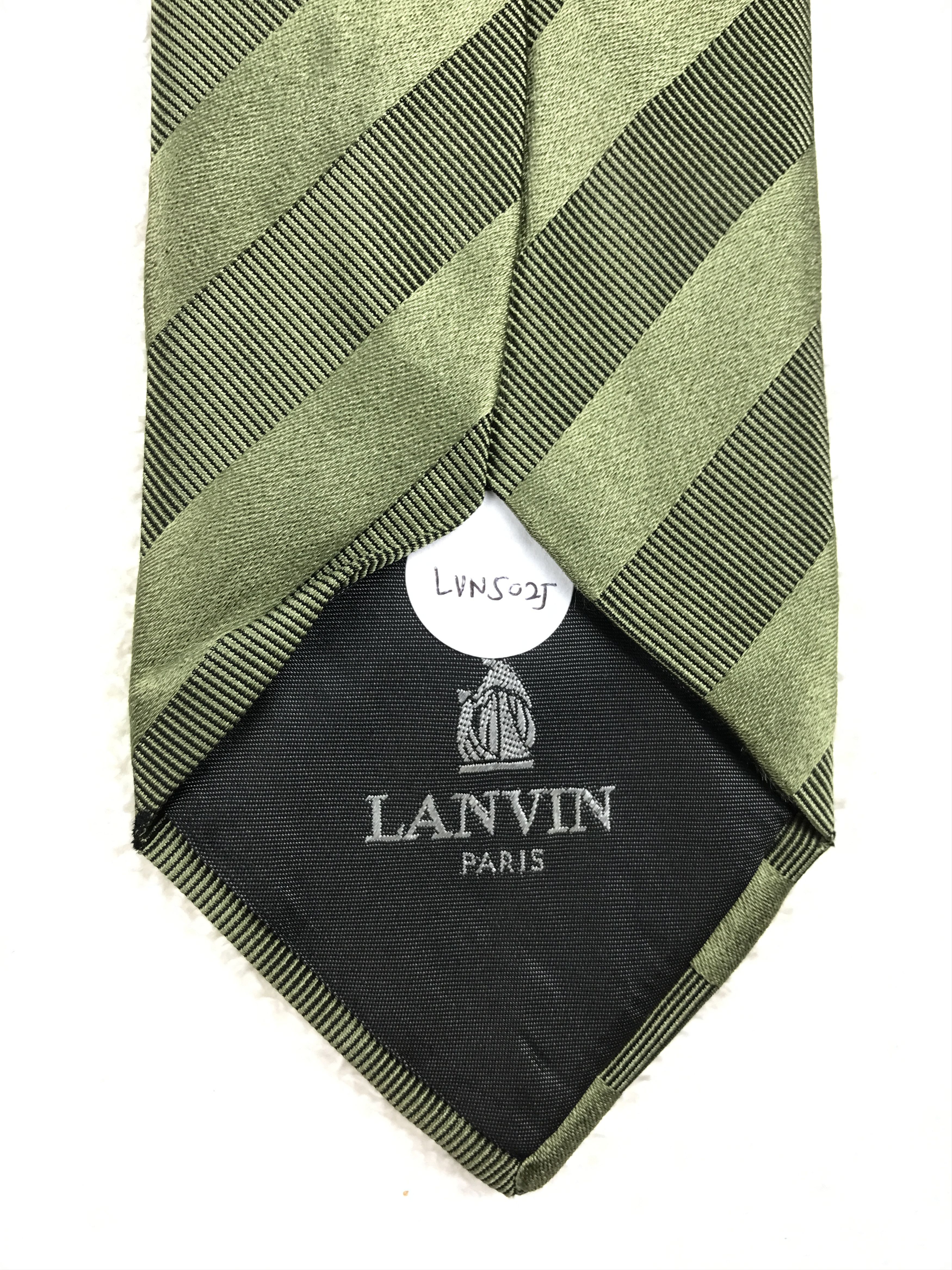 Designer × Lanvin × Vintage Vintage Lanvin 80% Silk 20% Cotton Necktie Size ONE SIZE - 9 Thumbnail